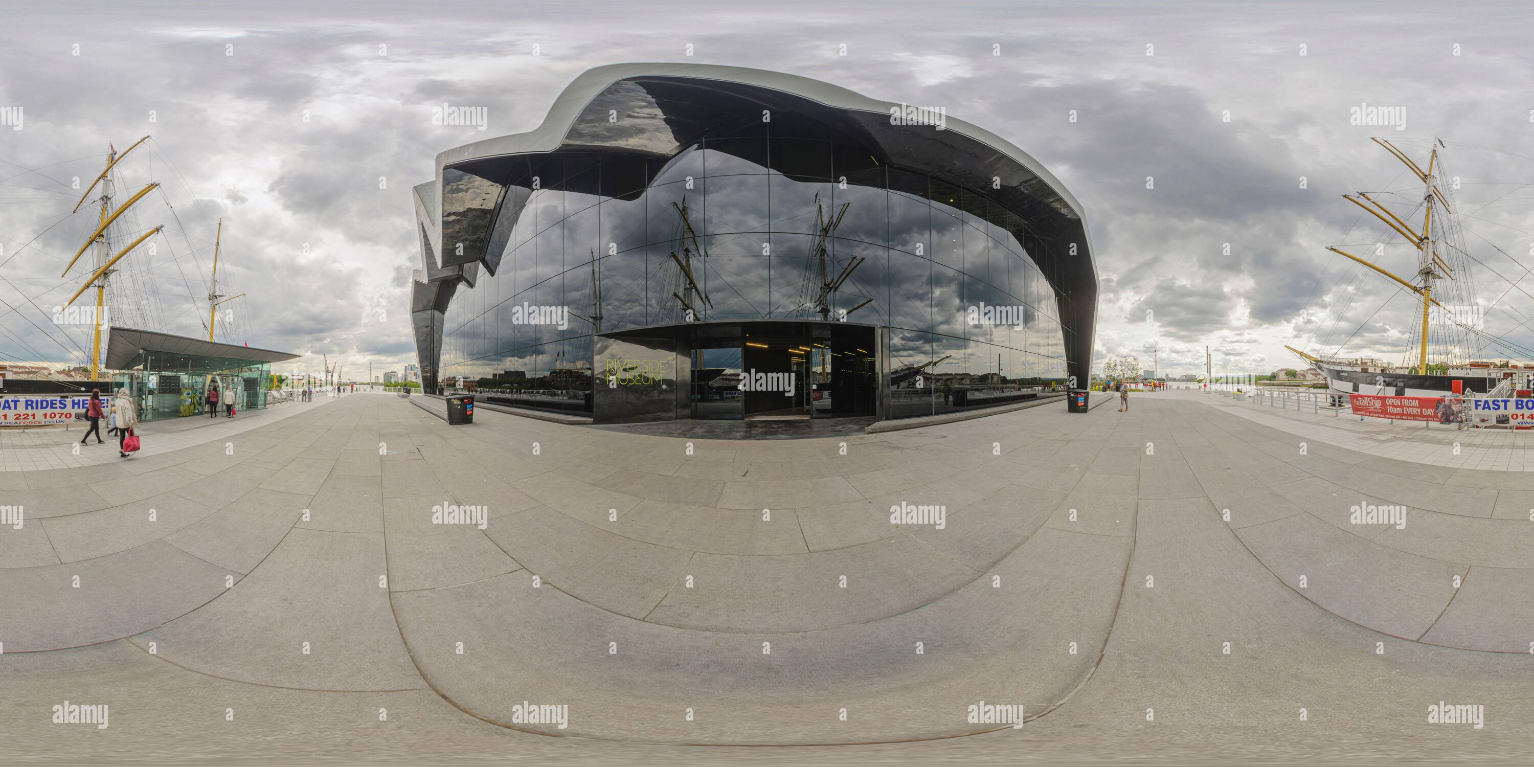 360 Grad Panorama Ansicht von Glasgow Riverside Museum von Zaha Hadid: Phillip Roberts