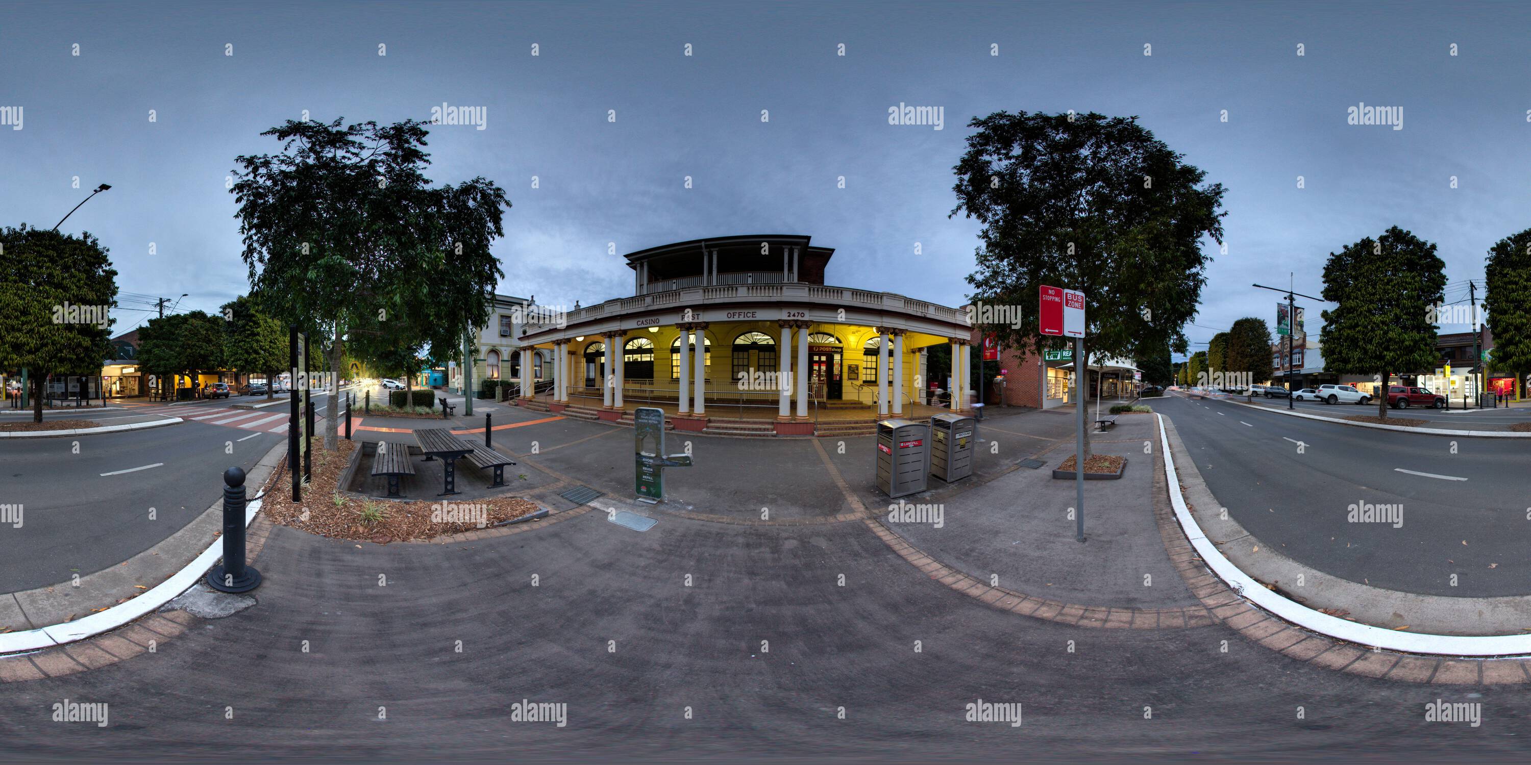 360 Grad Panorama Ansicht von 360°-Panorama des Postamts auf der Barker Street Casino Northern Rivers Region New South Wales Australien