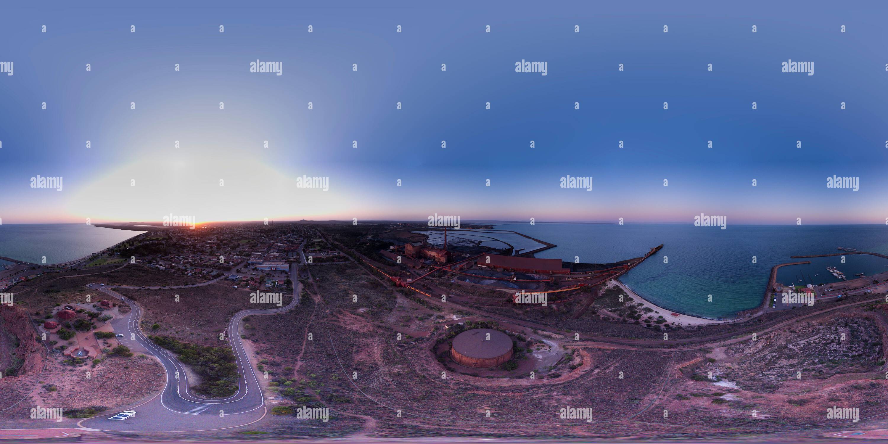 360 Grad Panorama Ansicht von 360°-Luftpanorama von Whyalla South Australia