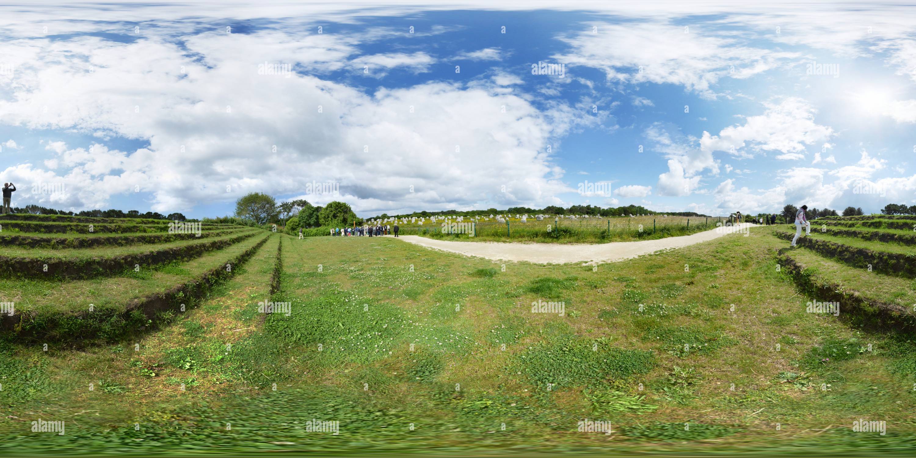 360 Grad Panorama Ansicht von Carnac-Megalithen