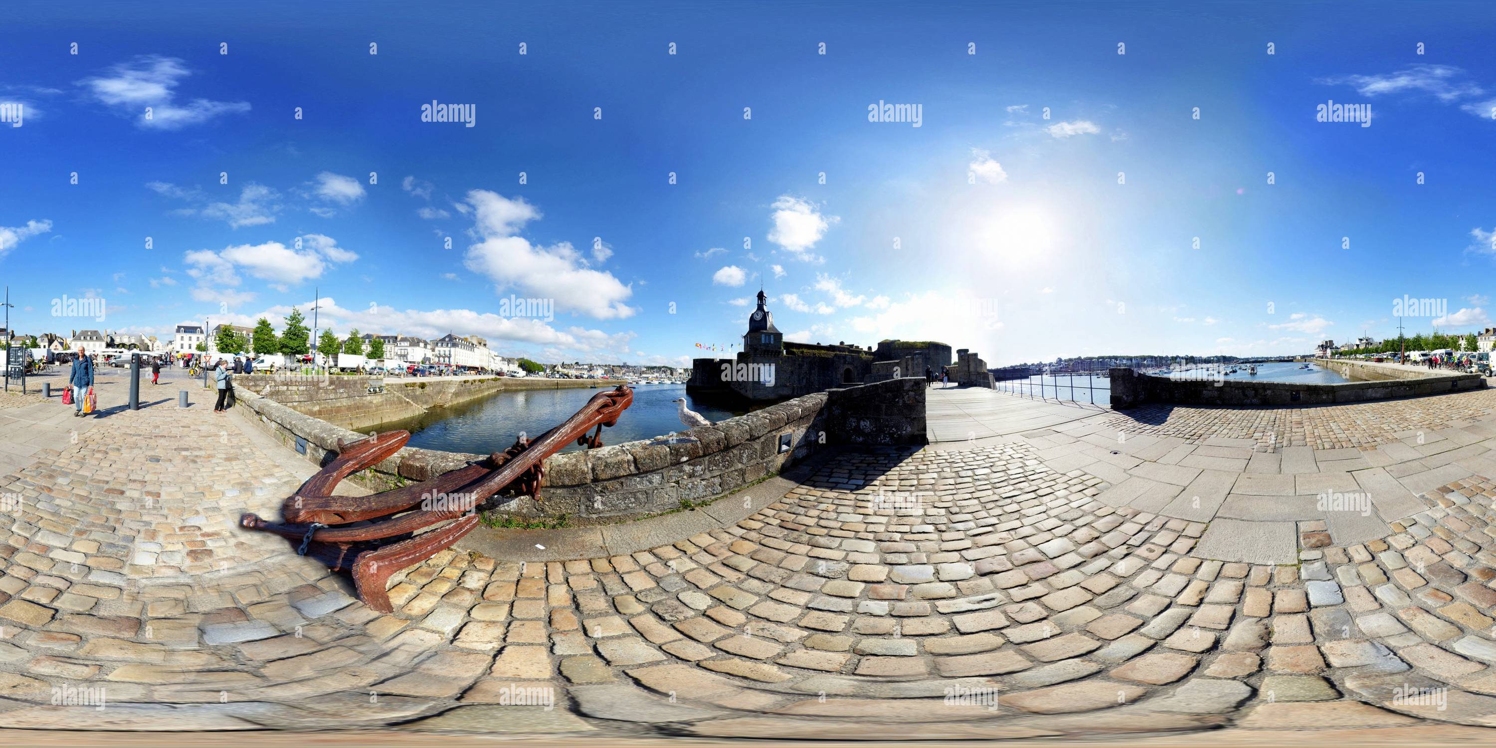 360 Grad Panorama Ansicht von Concarneau Eingang