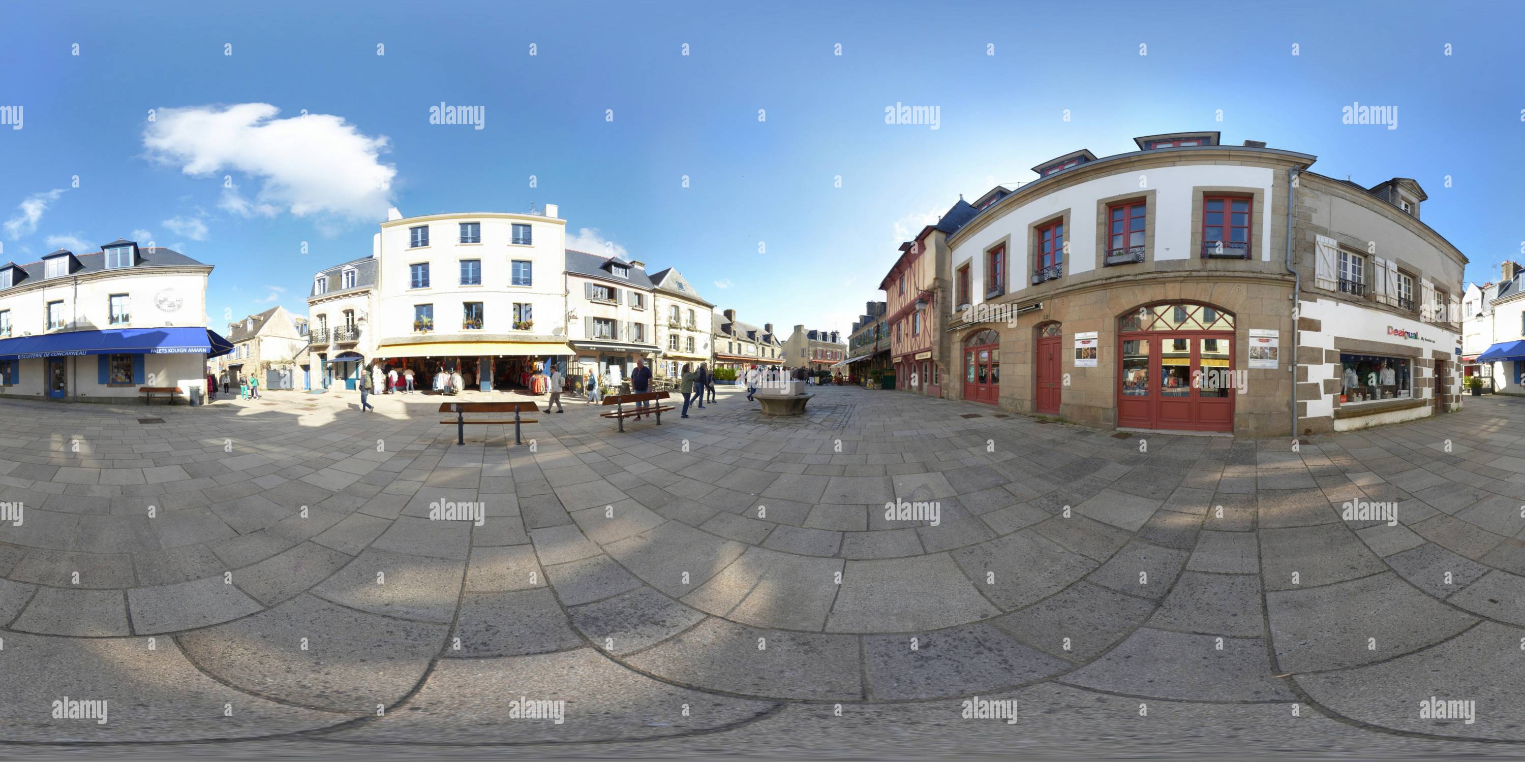 360 Grad Panorama Ansicht von Concarneau Place