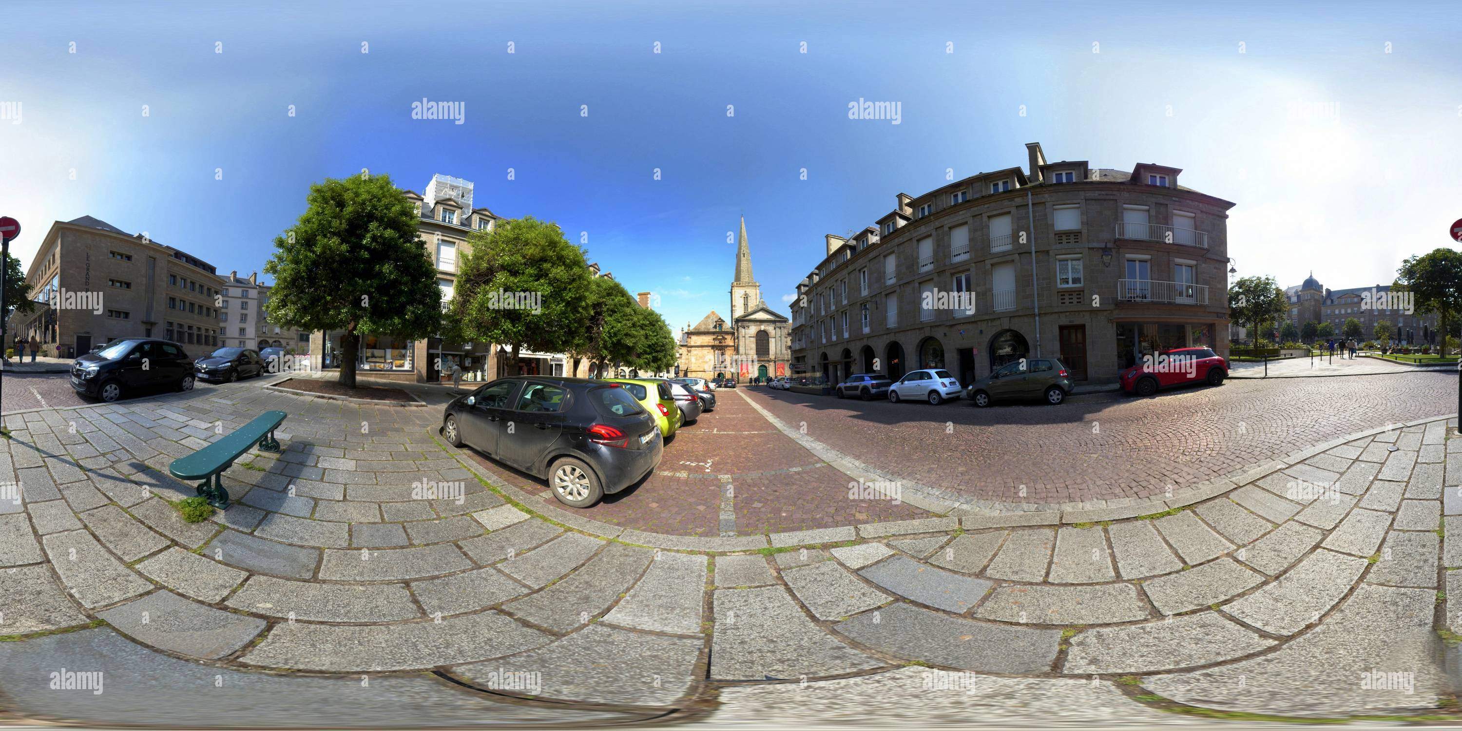 360 Grad Panorama Ansicht von Kathedrale Saint Vincent Saint-Malo