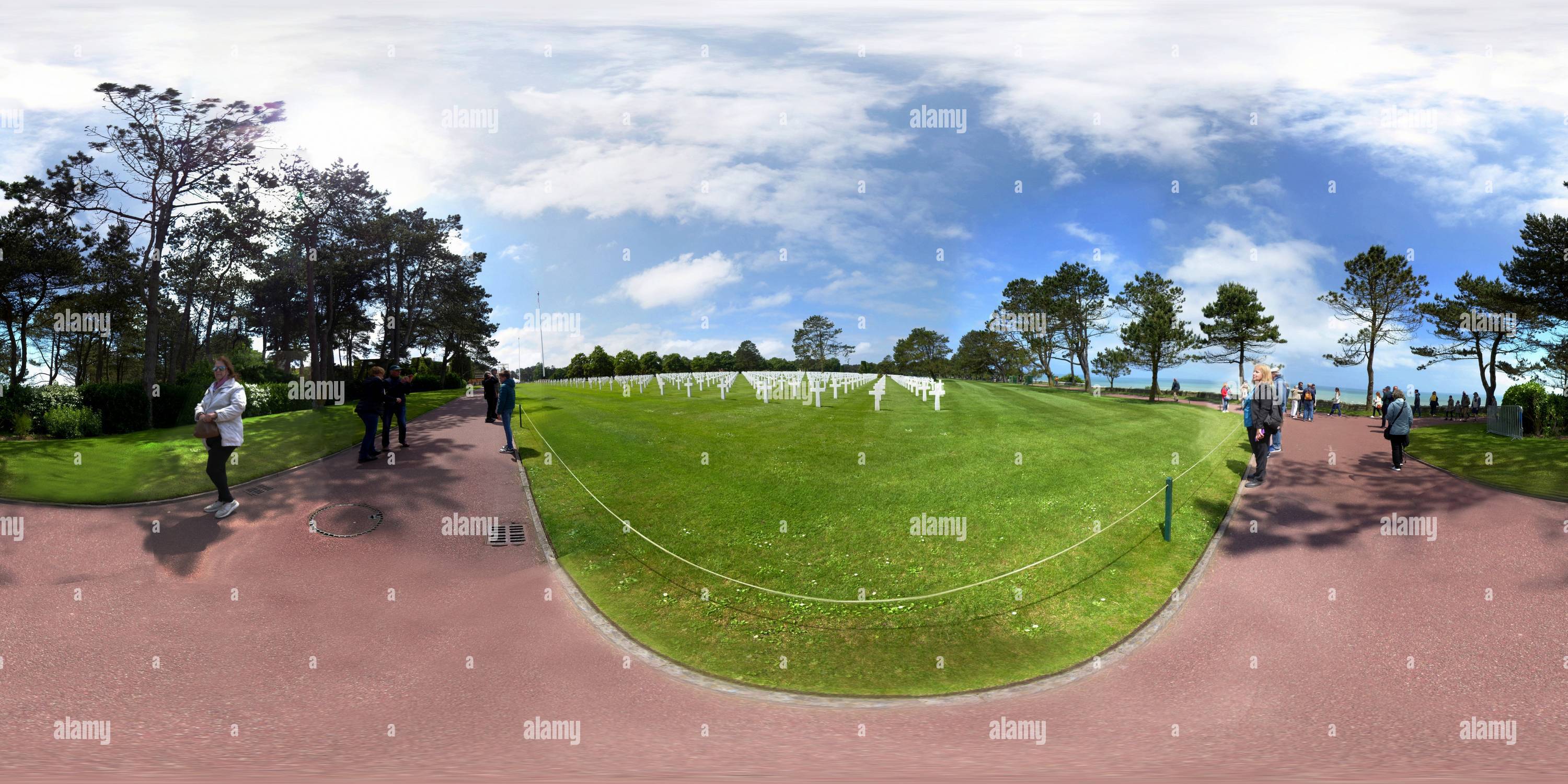 360 Grad Panorama Ansicht von Amerikanischer Friedhof Der Normandie 1