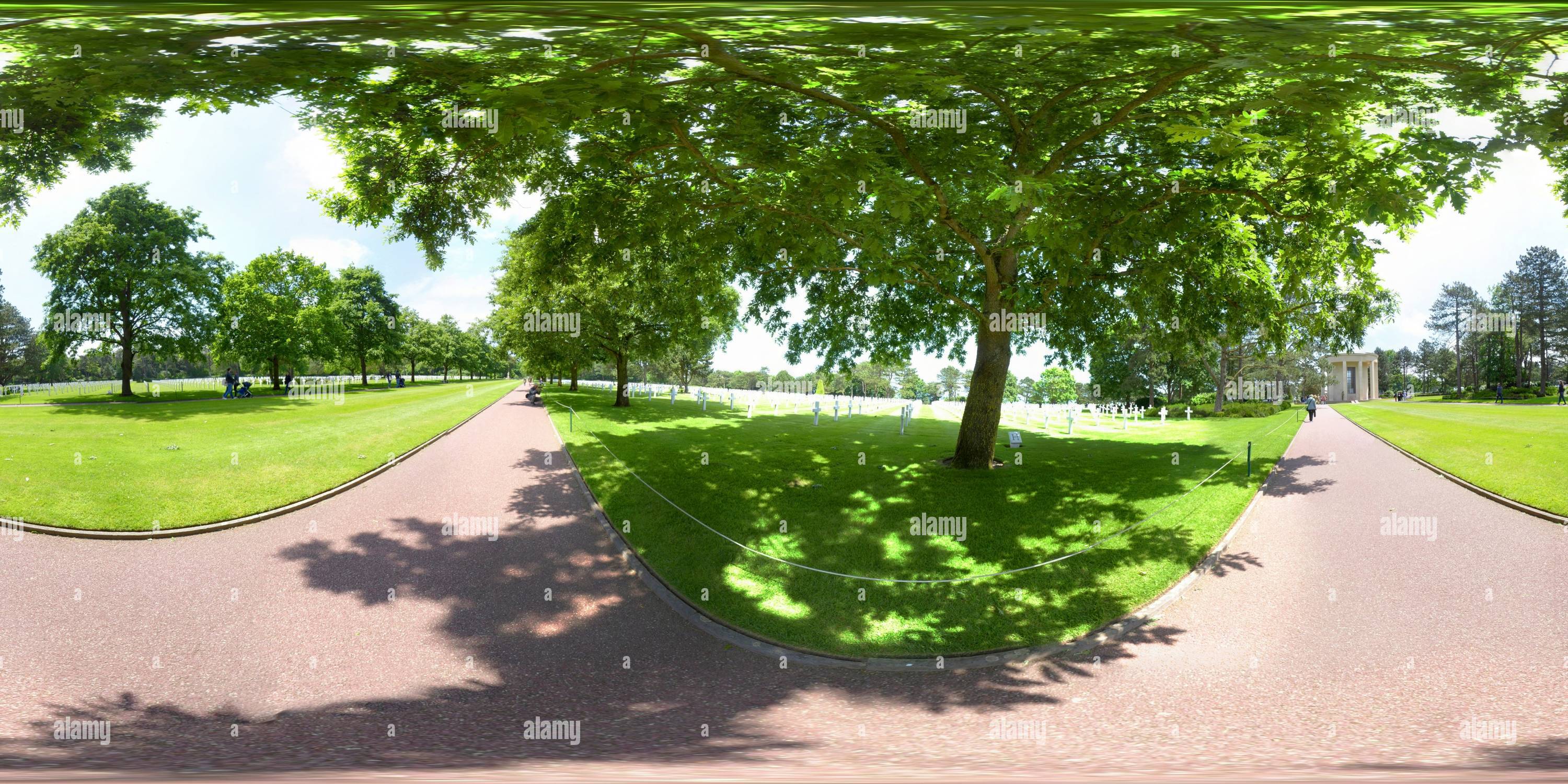 360 Grad Panorama Ansicht von Amerikanischer Friedhof Der Normandie 2