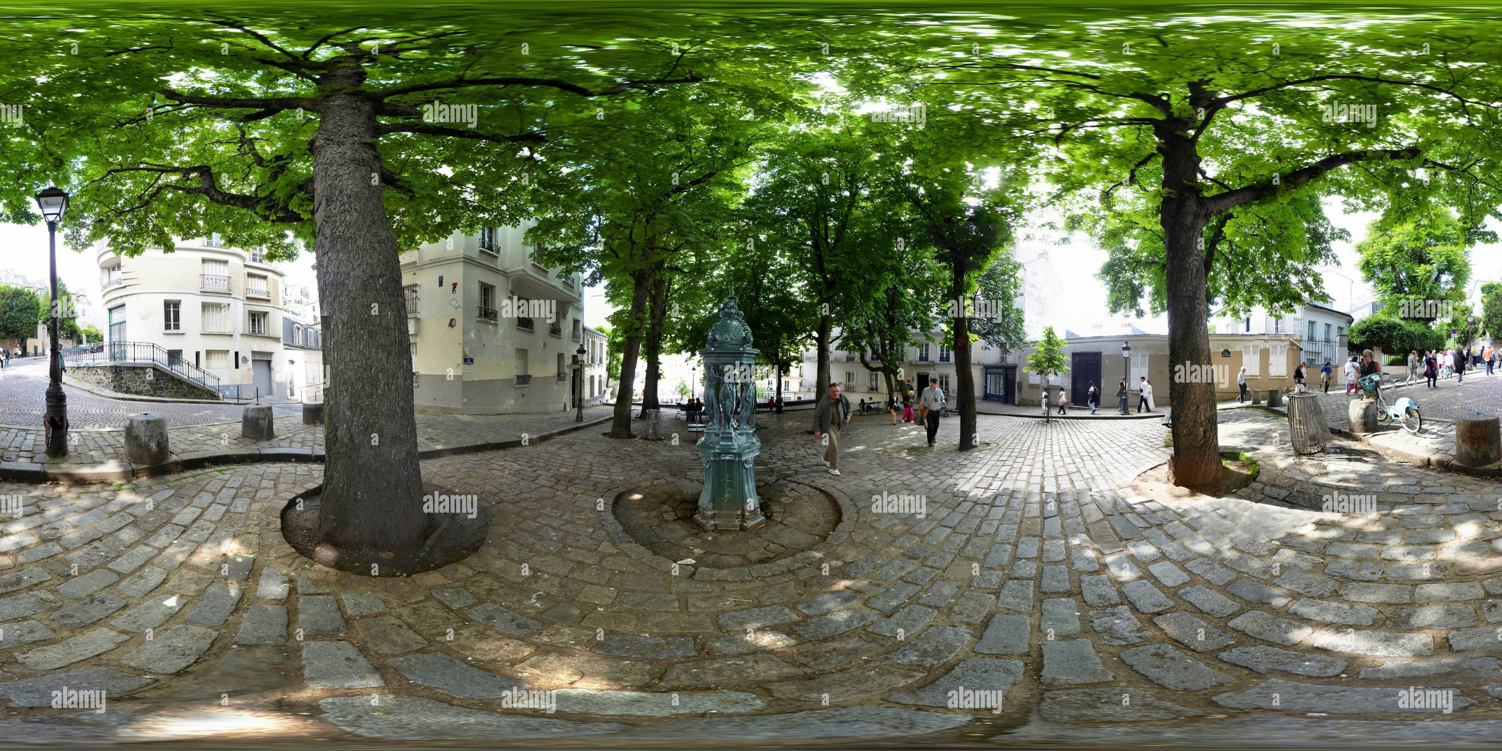 360 Grad Panorama Ansicht von Paris Place Emile Goudeau Monmatre