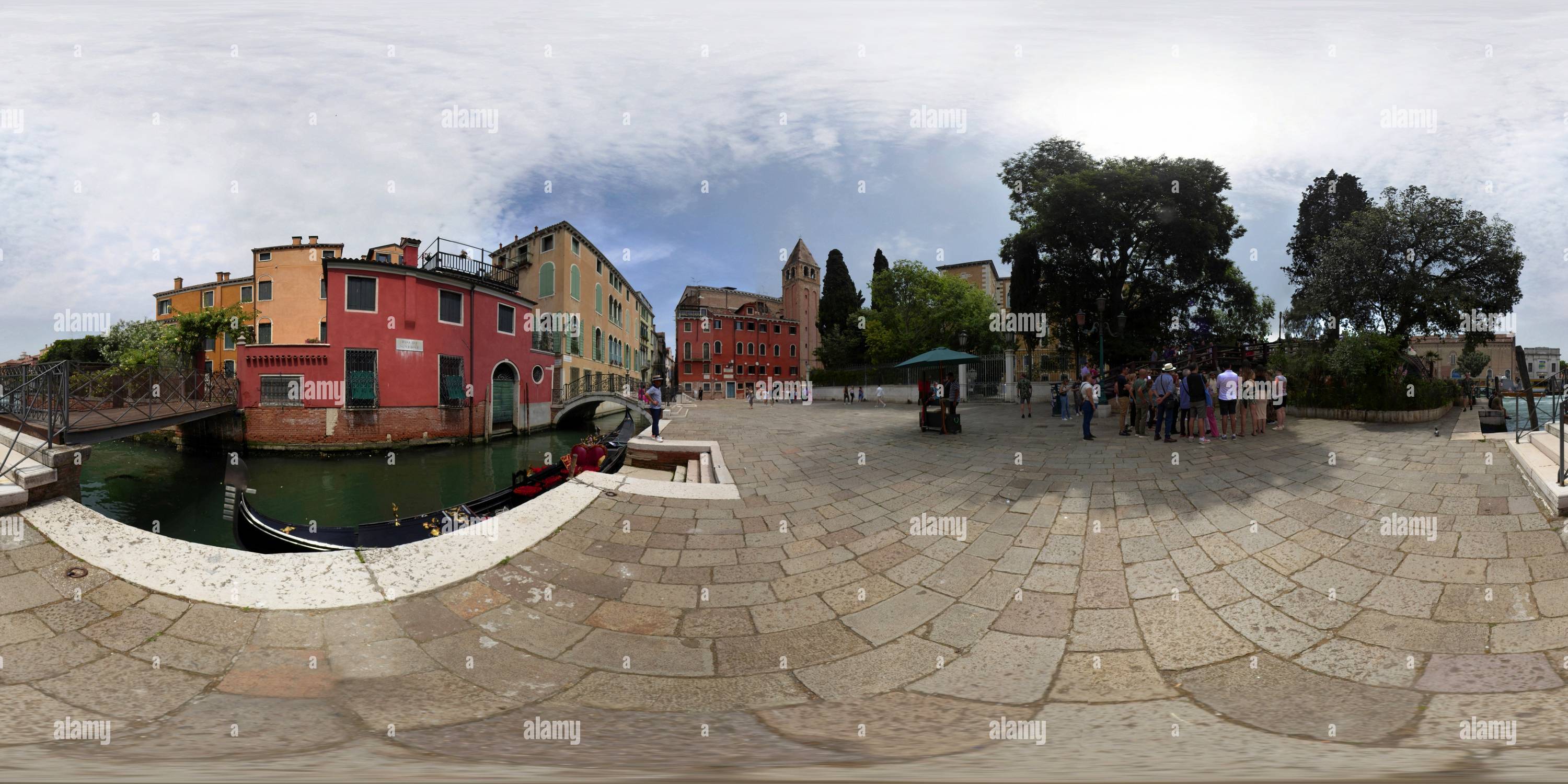 360 Grad Panorama Ansicht von Campo San Vitale, Venedig 2024