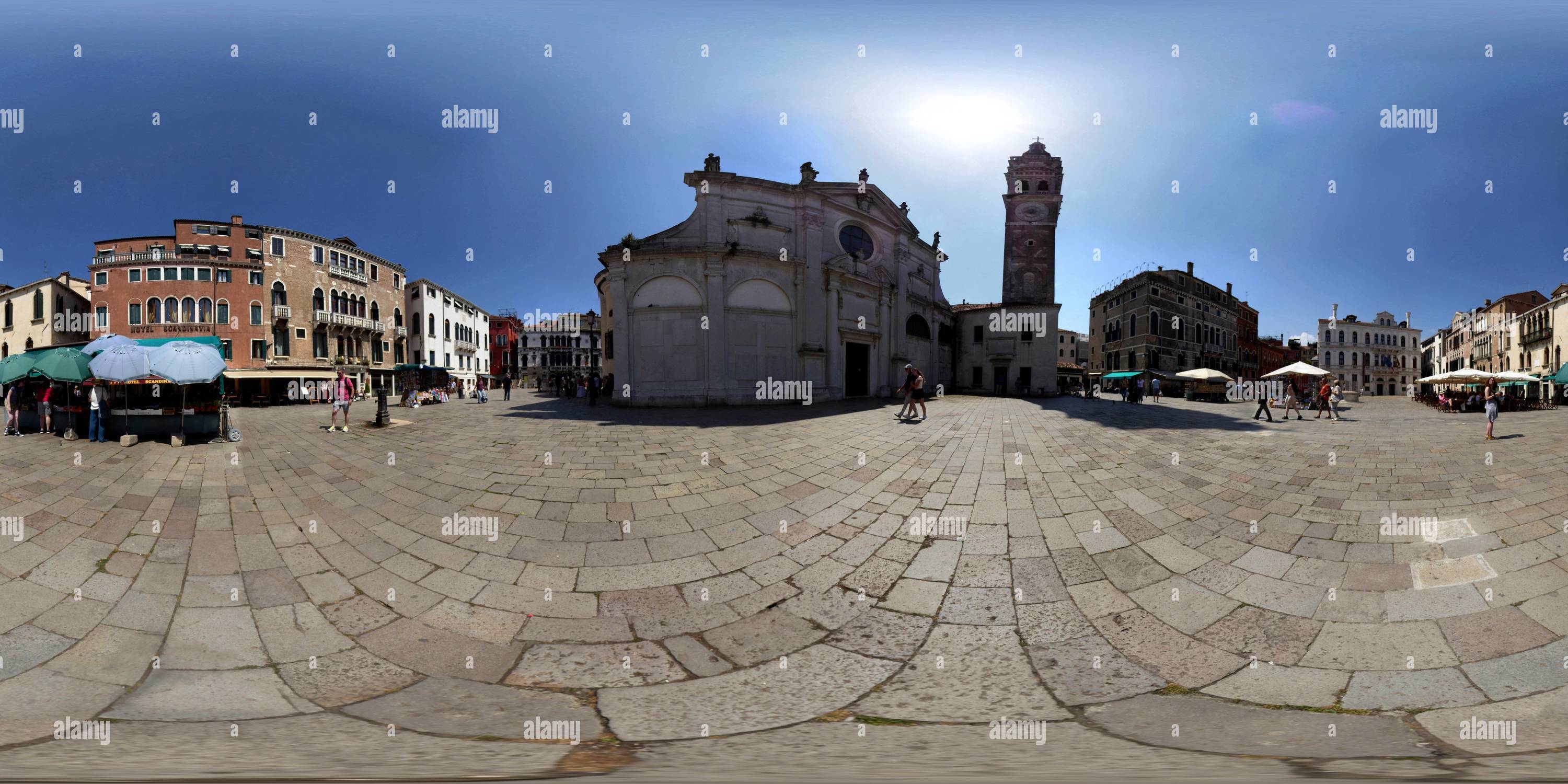 360 Grad Panorama Ansicht von Campo Santa Maria Formosa, Venedig 2024