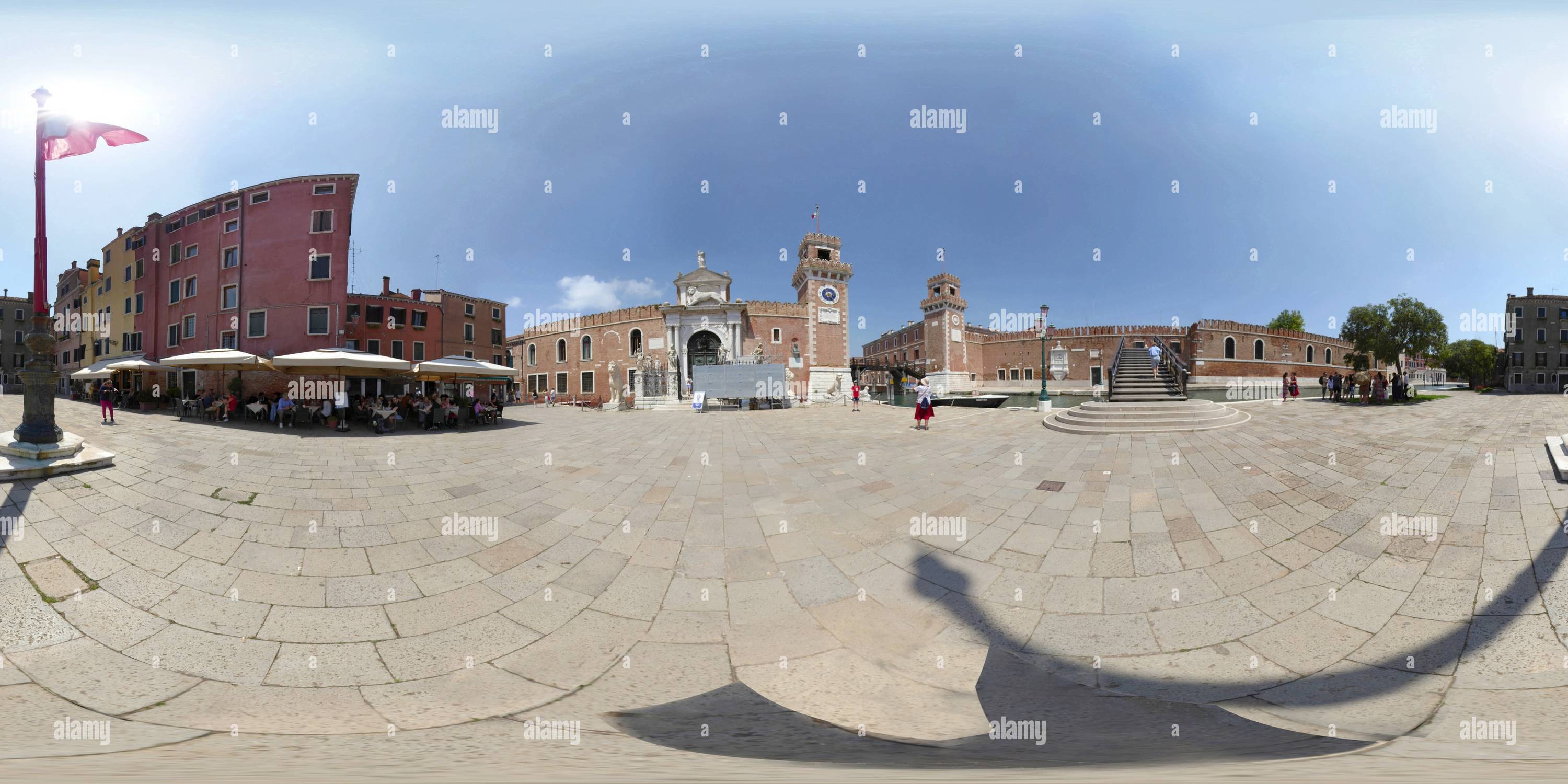 360 Grad Panorama Ansicht von Venedig Arsenal Castello Quarter 2024