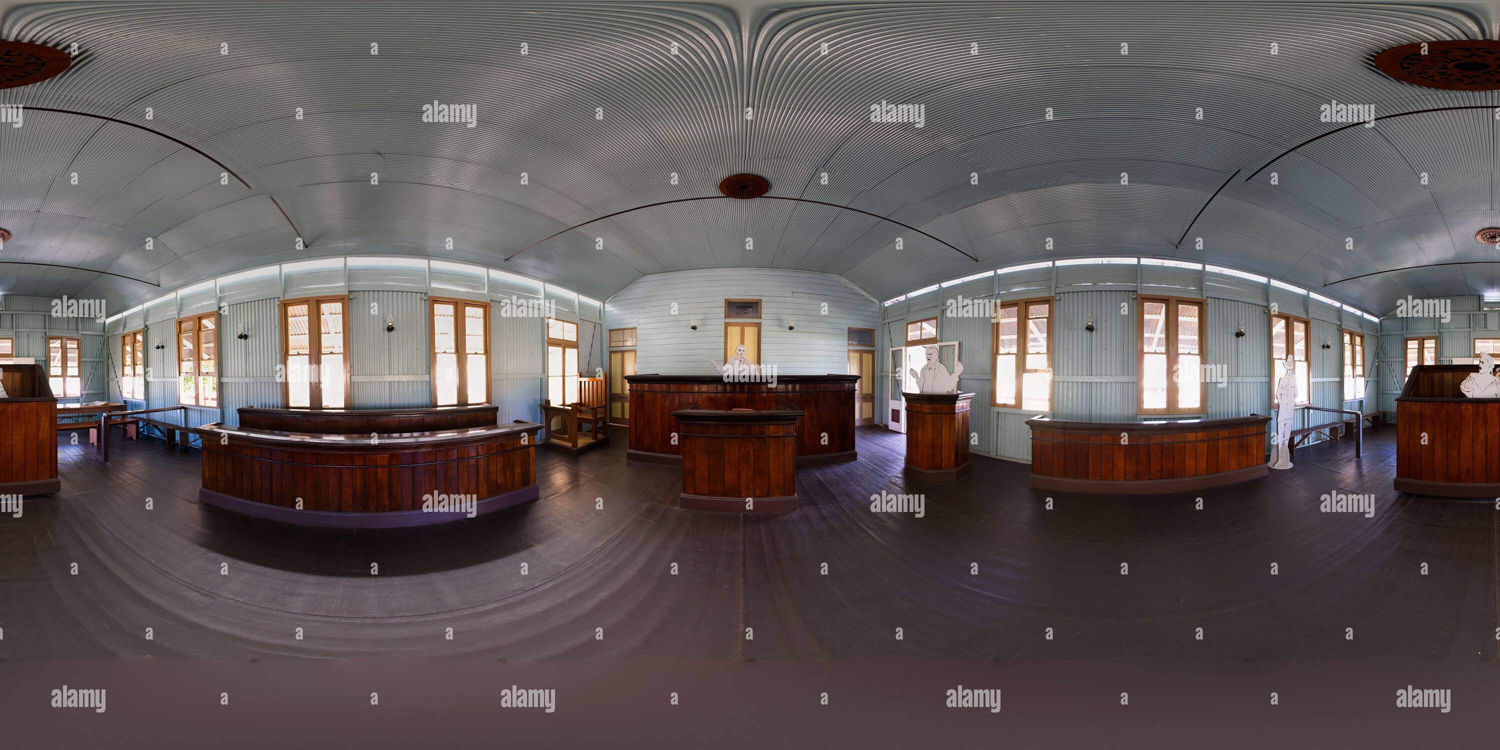 360 Grad Panorama Ansicht von 360°-Panorama des Croydon Court House, das 1887 als Teil eines Komplexes von Regierungsgebäuden errichtet wurde. Queensland Australien