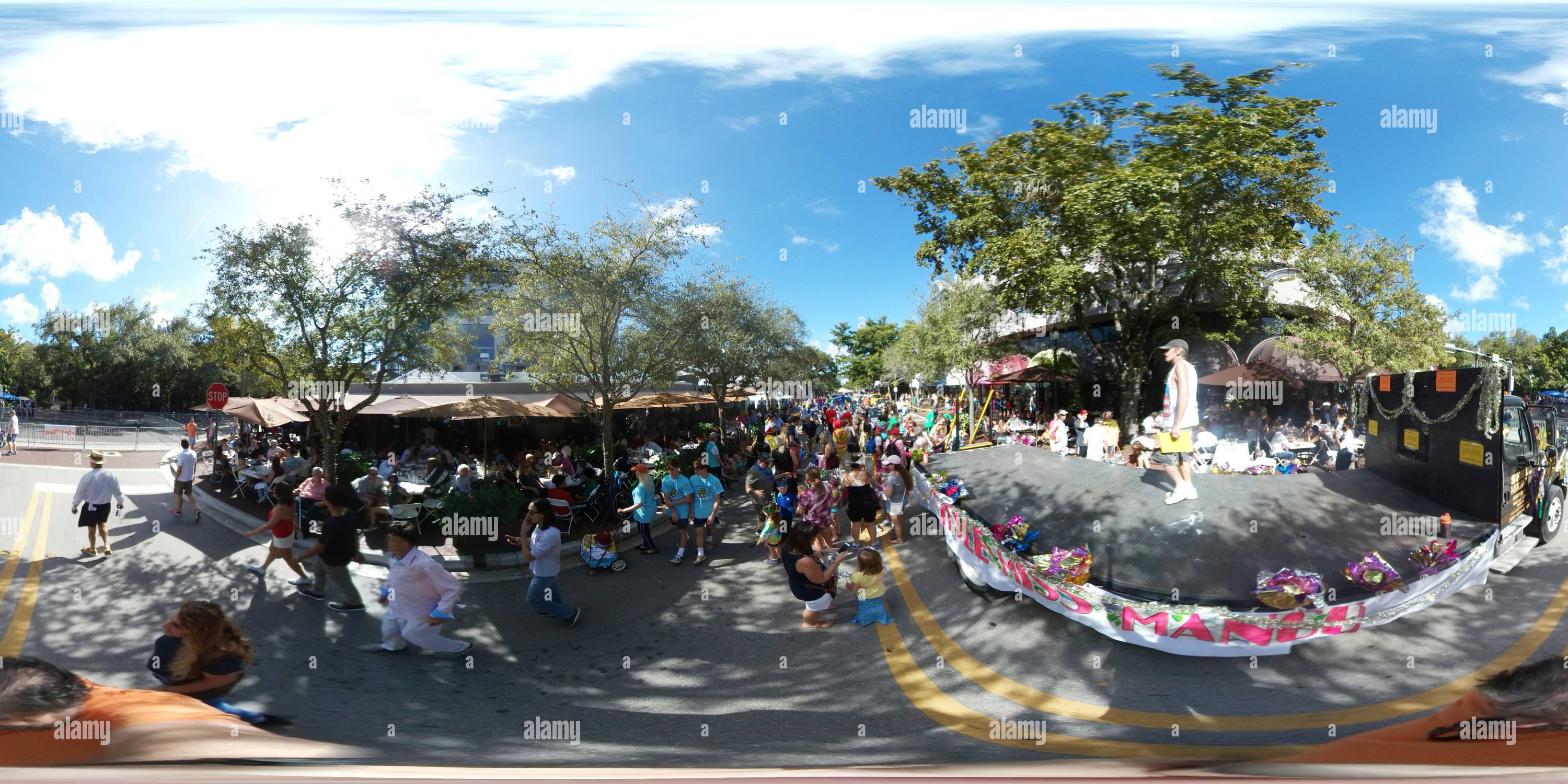 360 Grad Panorama Ansicht von King Mango Strut, Coconut Grove, FL, USA 2019