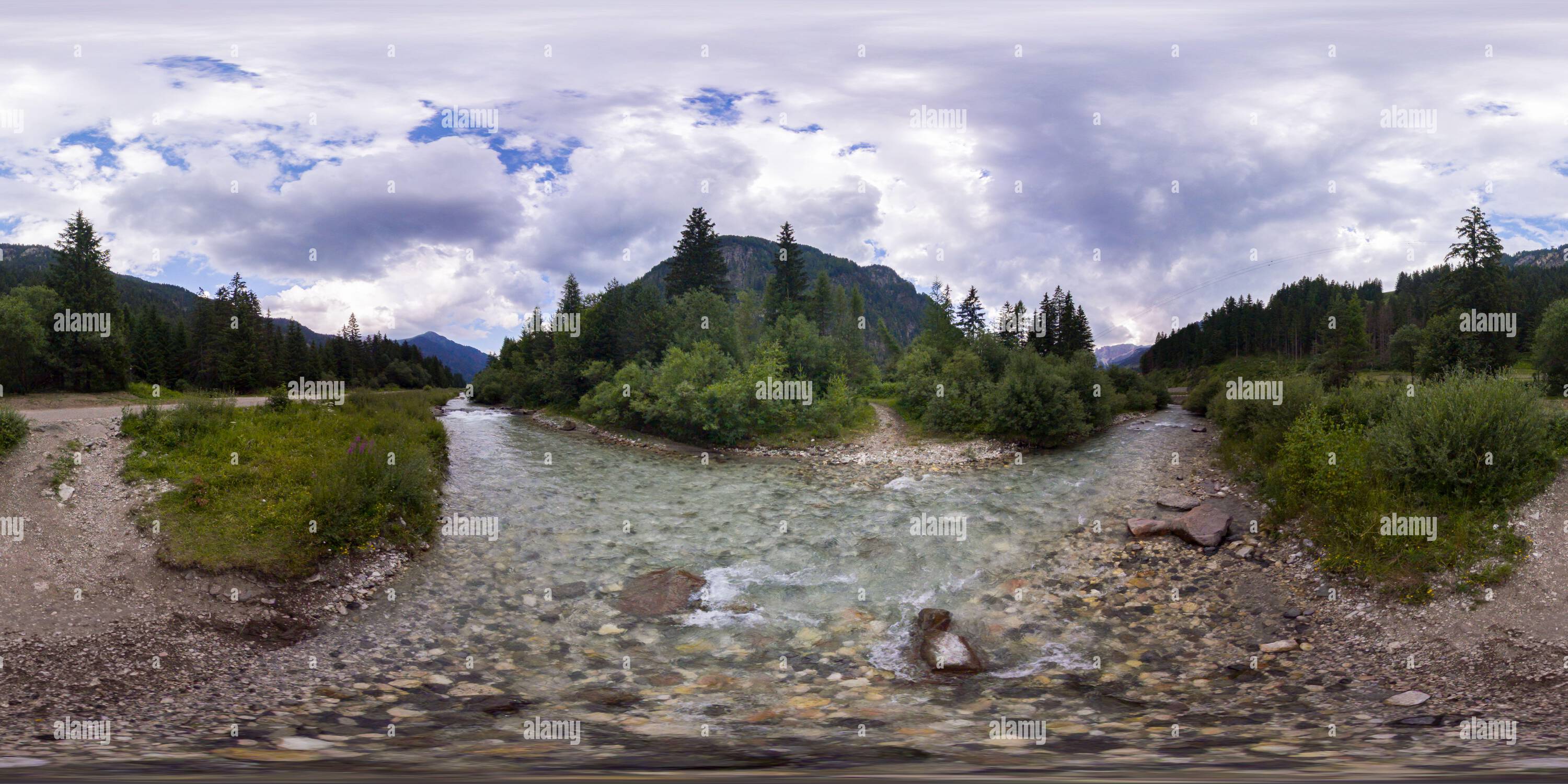 360 Grad Panorama Ansicht von Avisio - Val di Fassa - Italien - 360-Grad-Foto