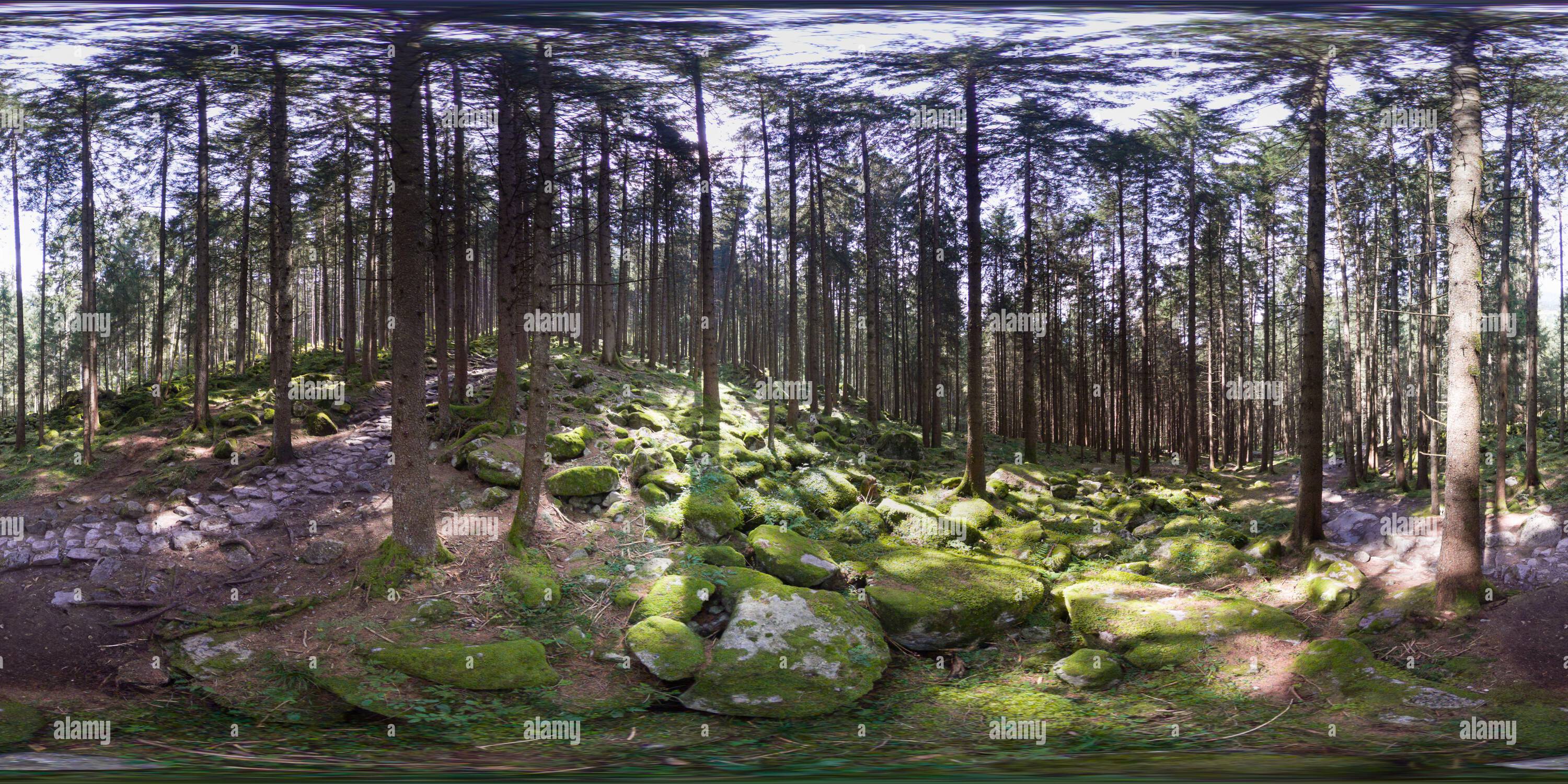 360 Grad Panorama Ansicht von Wandern in der Nähe der Wasserfälle Riva - Italien - 360-Grad-Foto