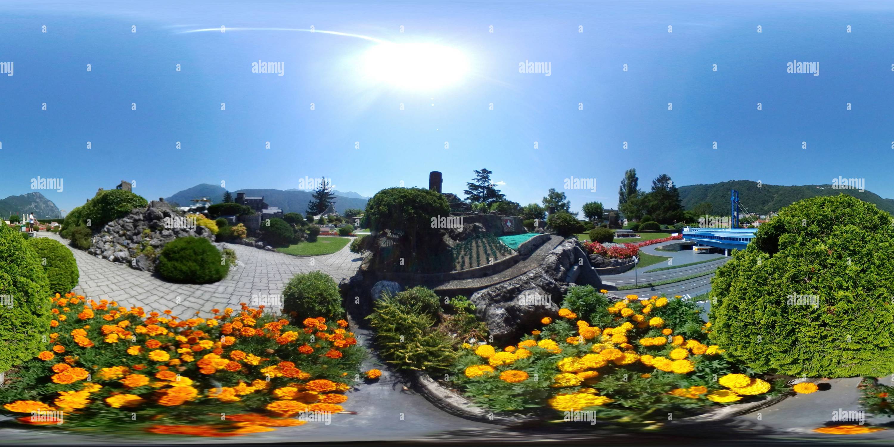 360 Grad Panorama Ansicht von Swissminiatur, Melide 6