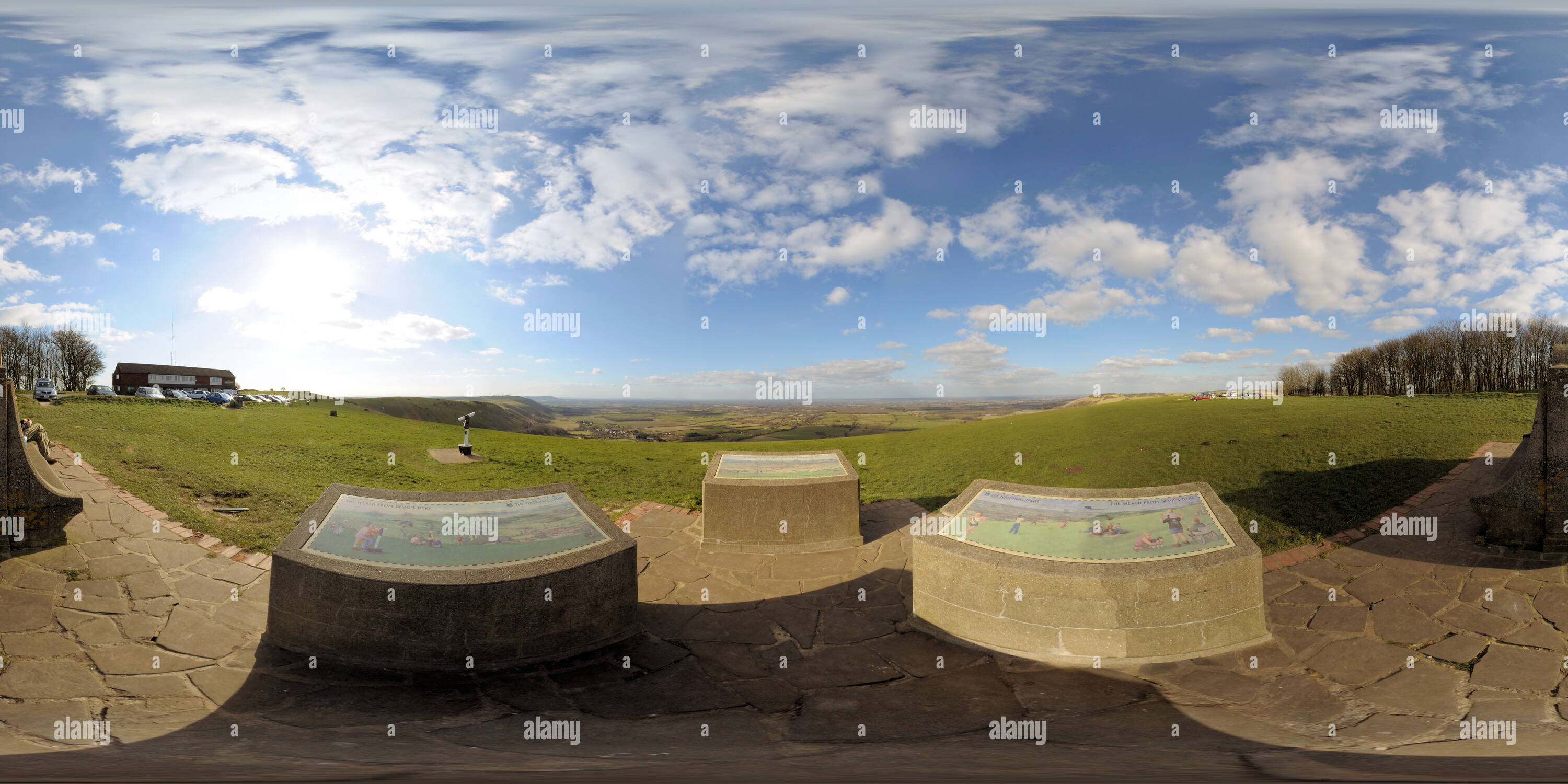 360 Grad Panorama Ansicht von Devils Dyke