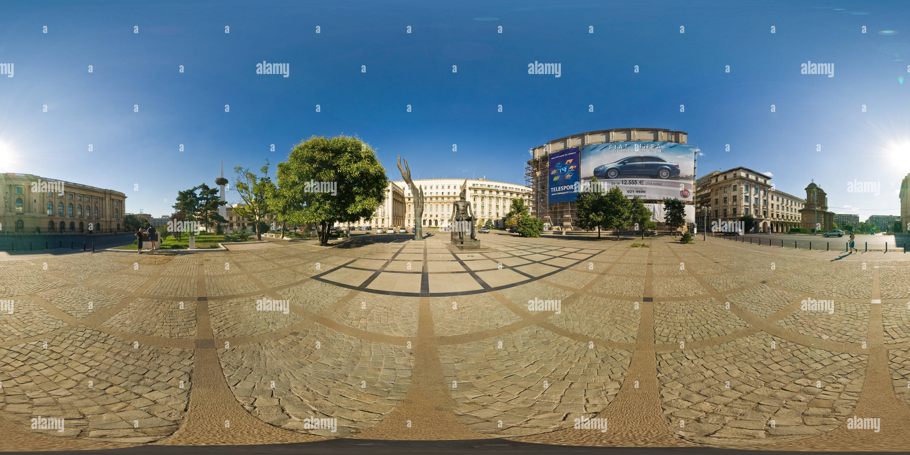 360 Grad Panorama Ansicht von Iuliu Maniu Statue in Revolutiei entfernt Platz