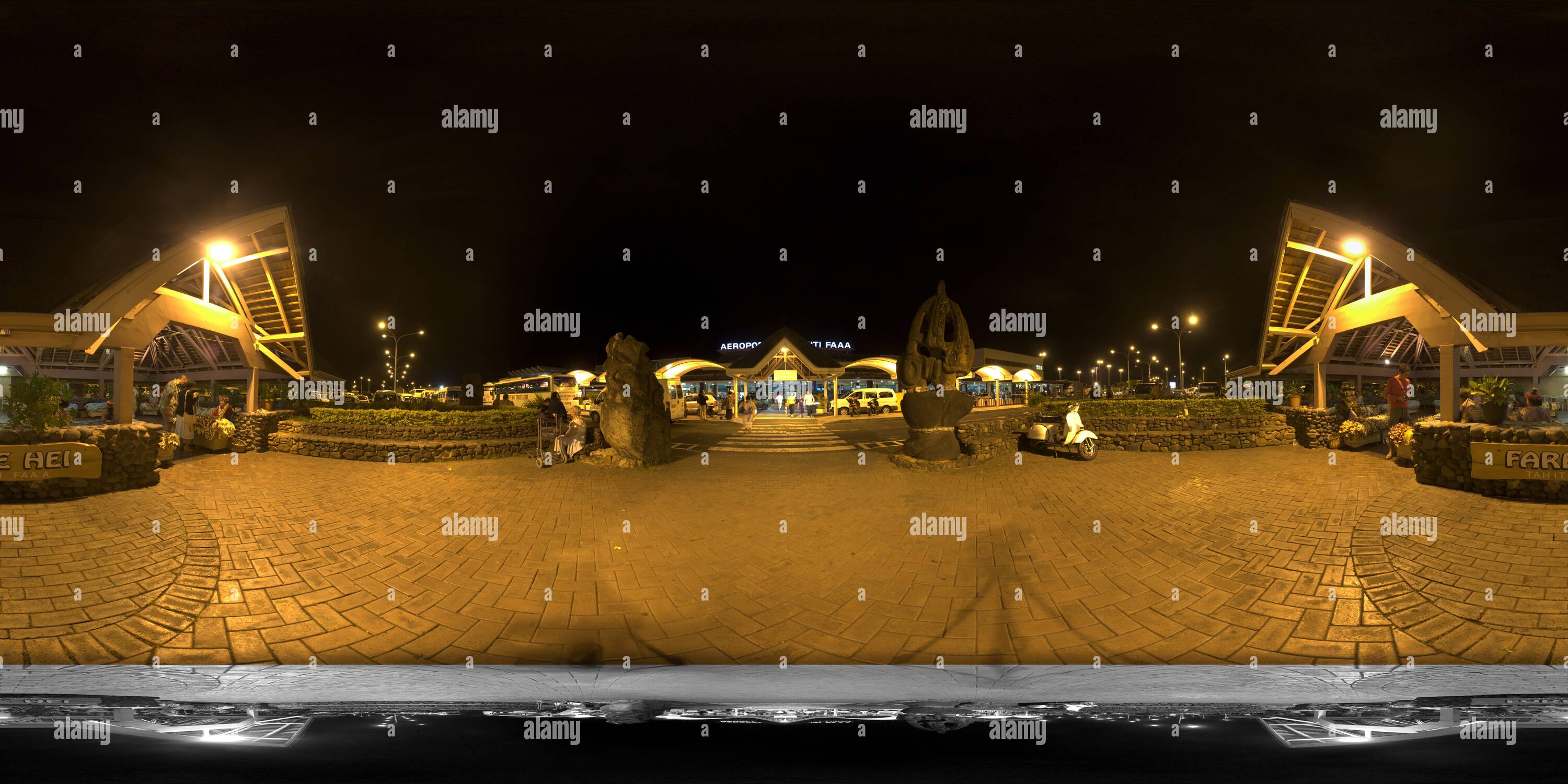 360 Grad Panorama Ansicht von Tahiti Airport