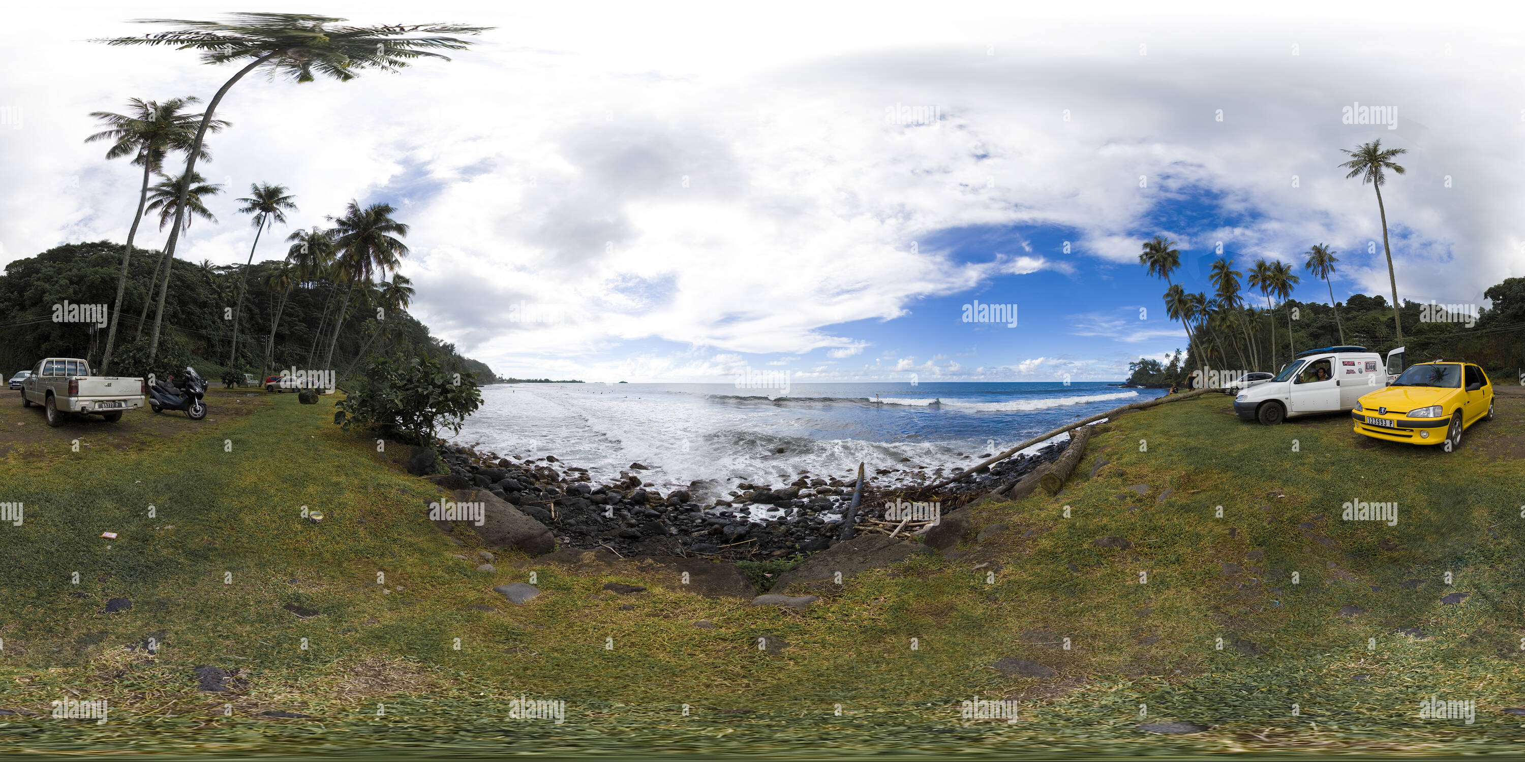 360 Grad Panorama Ansicht von Orofara Surf Spot