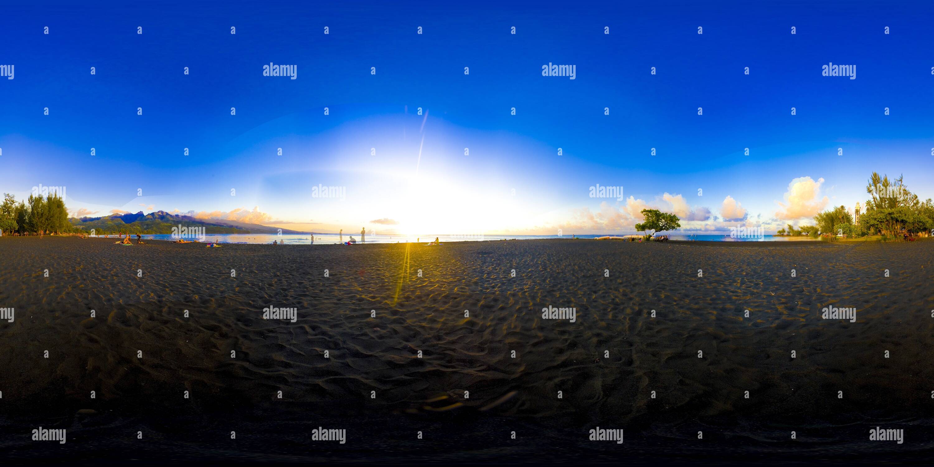 360 Grad Panorama Ansicht von Venus Punkt bei Sonnenuntergang