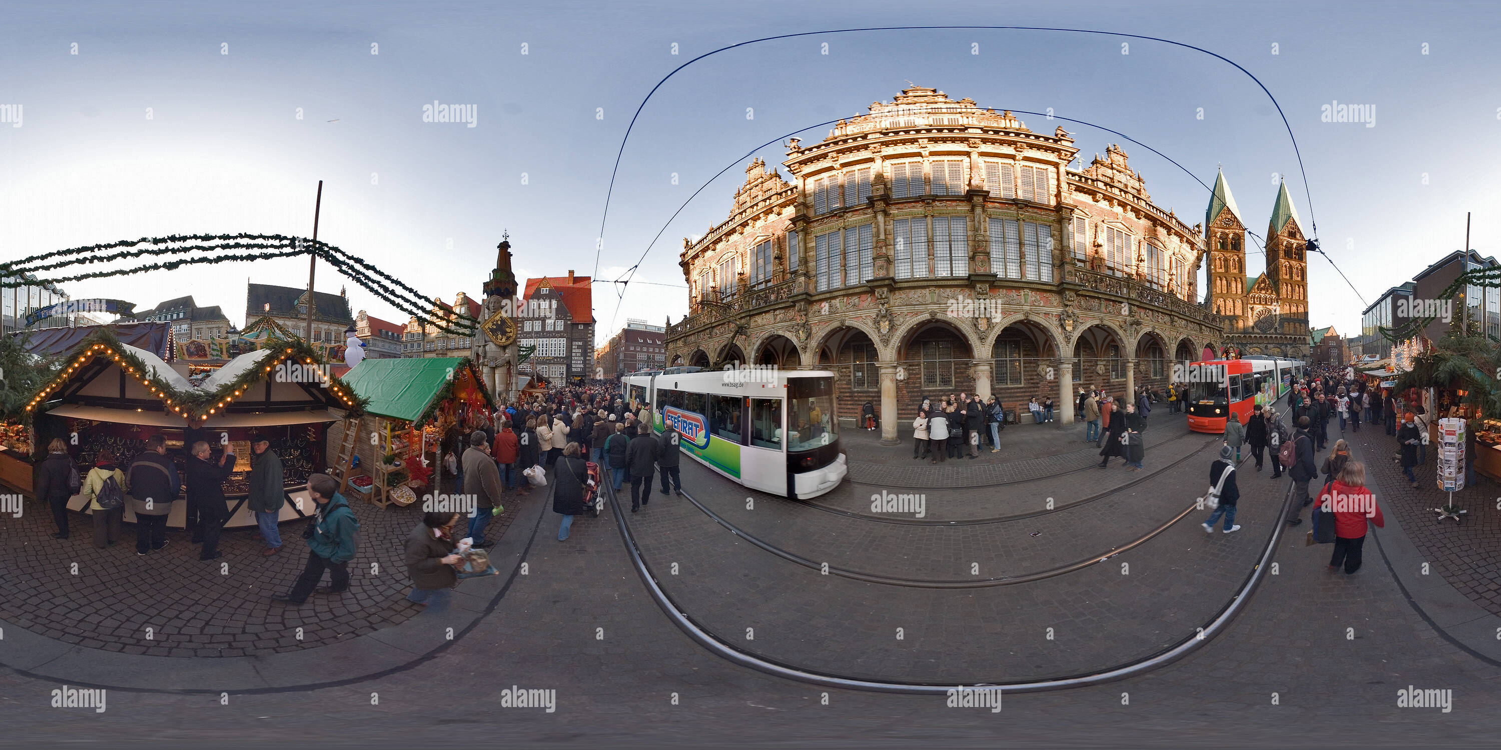 360 Grad Panorama Ansicht von Bremer Weihnachtsmarkt 2007