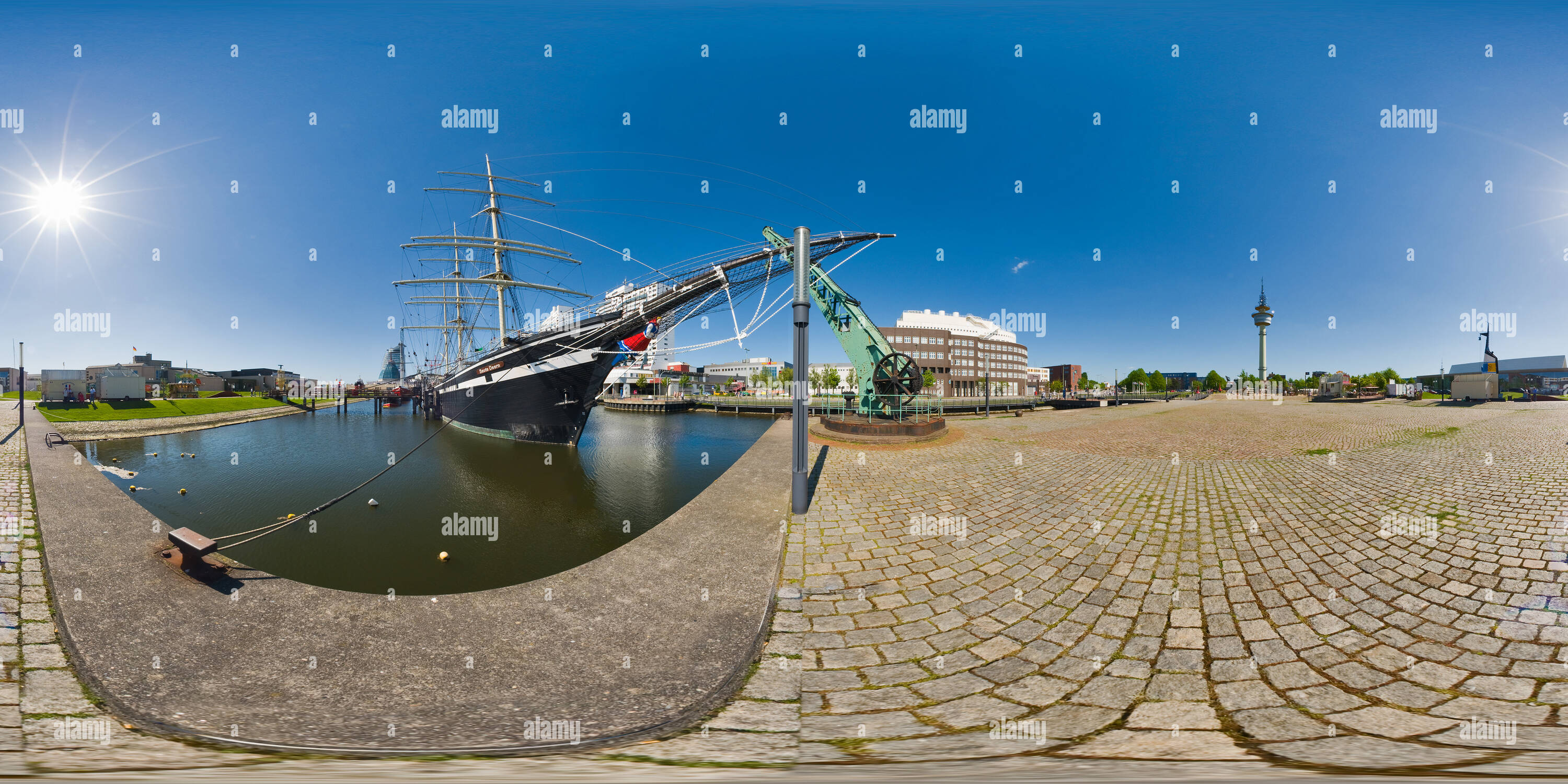 360 Grad Panorama Ansicht von Seute Deern Museum Schiff