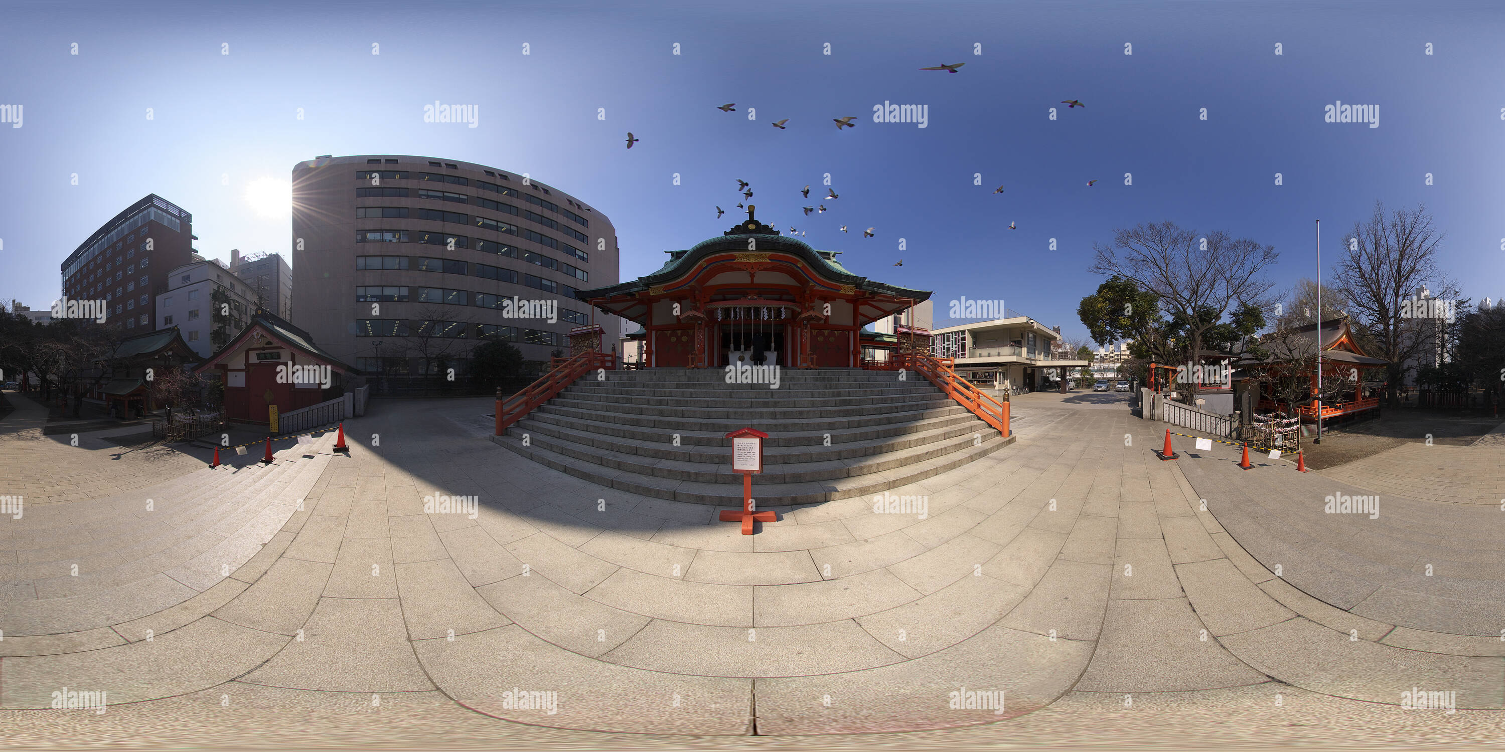 360 Grad Panorama Ansicht von Hanazono-jinja