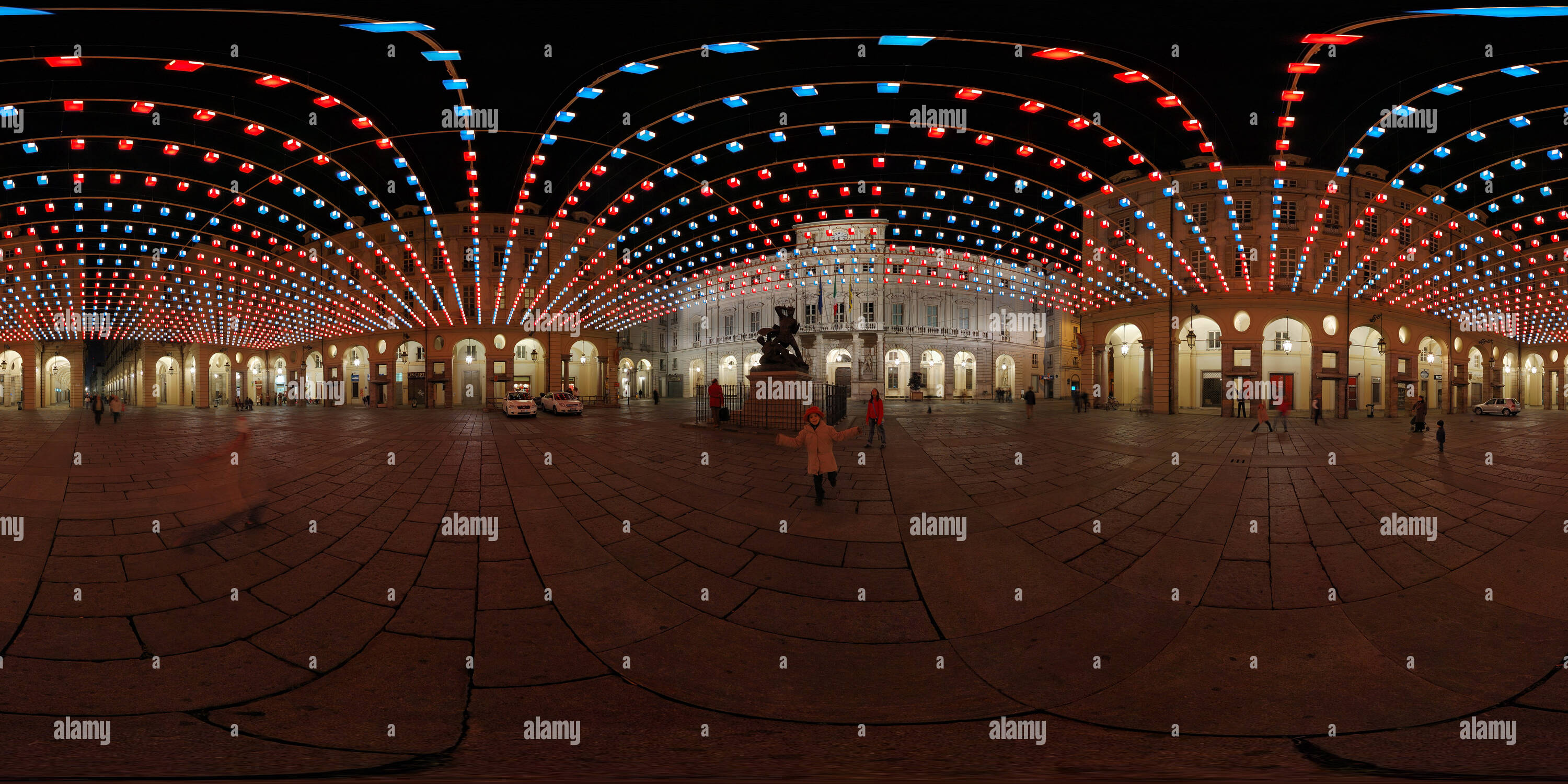 360 Grad Panorama Ansicht von Piazza Palazzo di Citta'