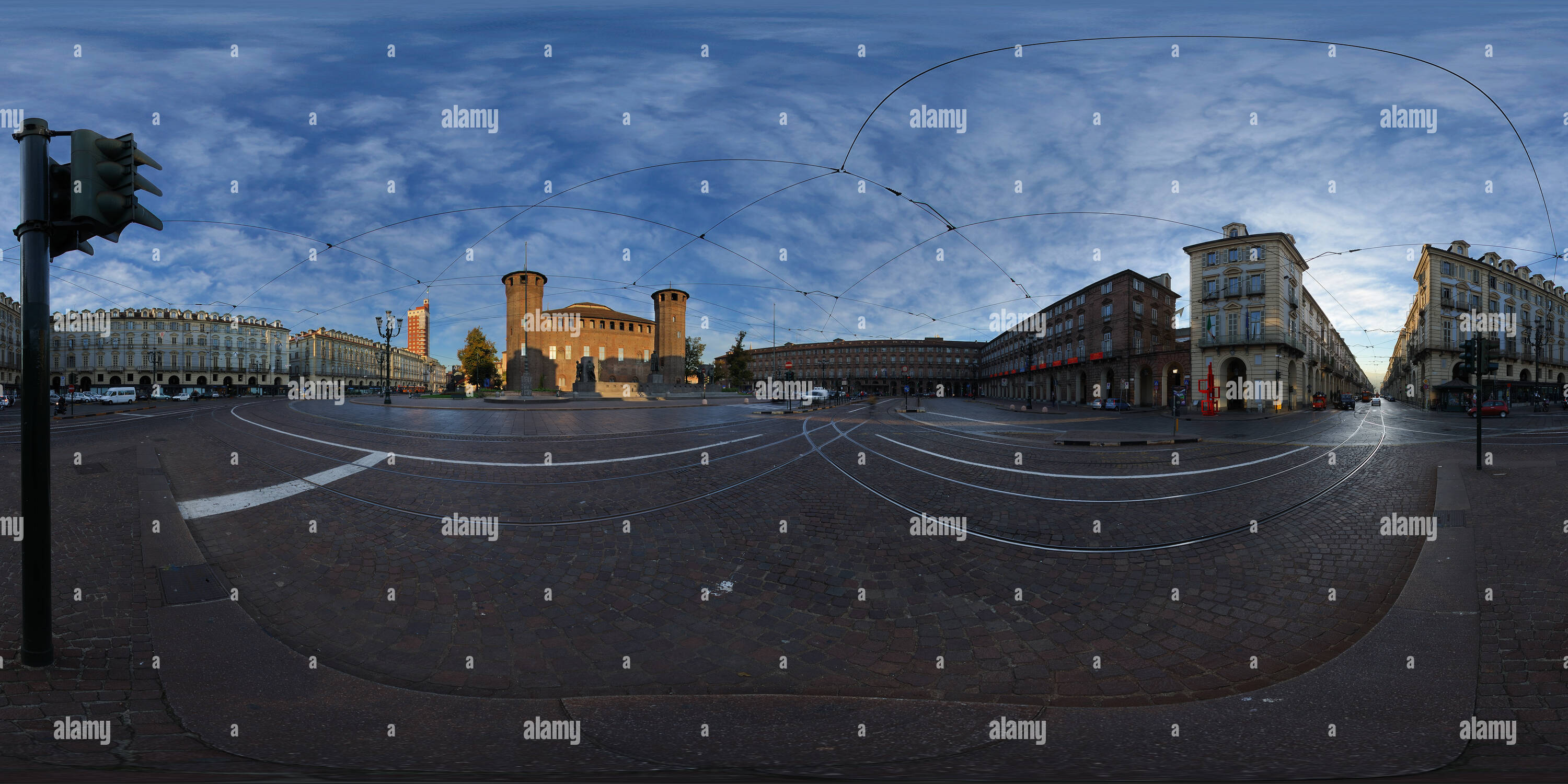 360 Grad Panorama Ansicht von Piazza Castello