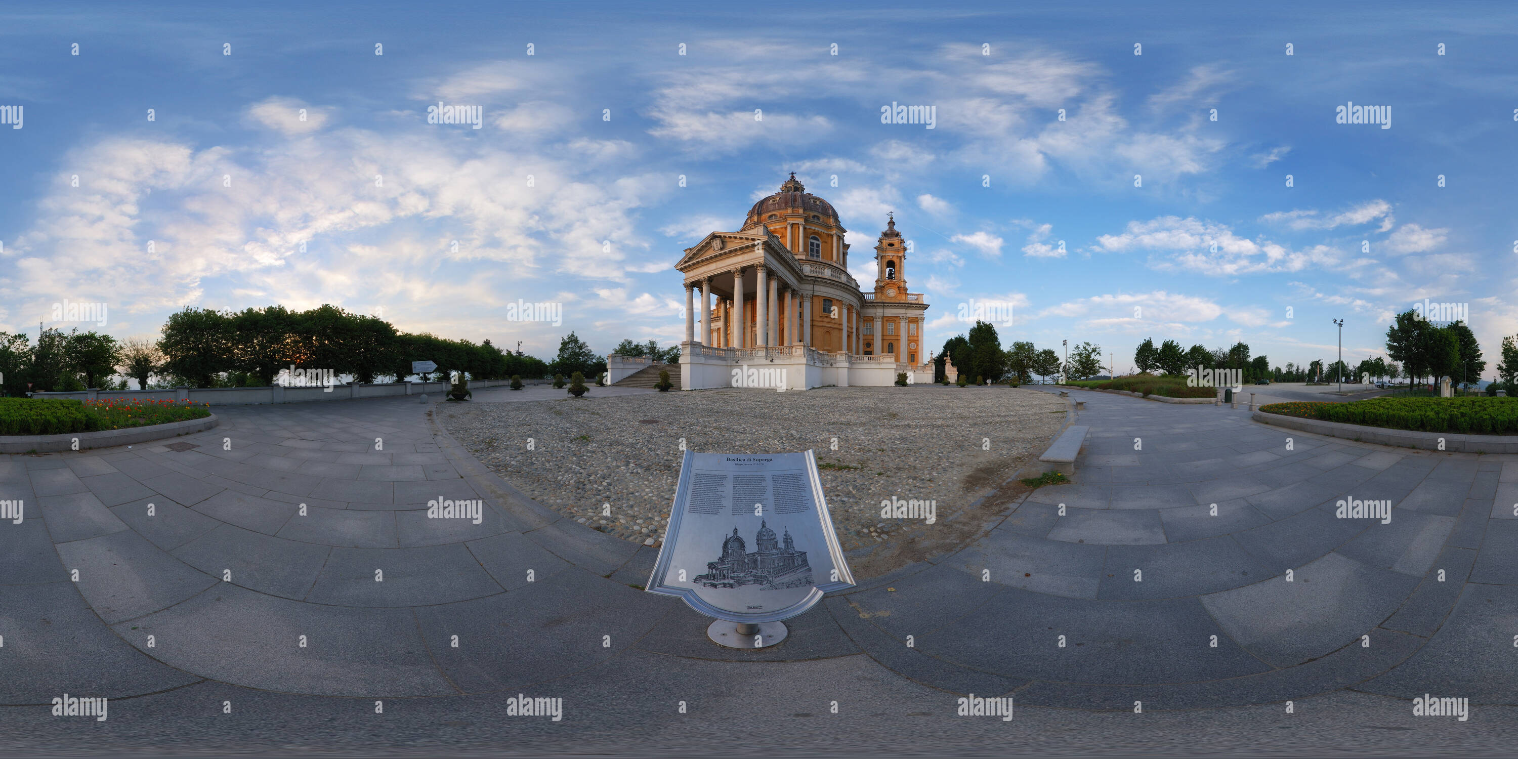 360 Grad Panorama Ansicht von Superga Basilika