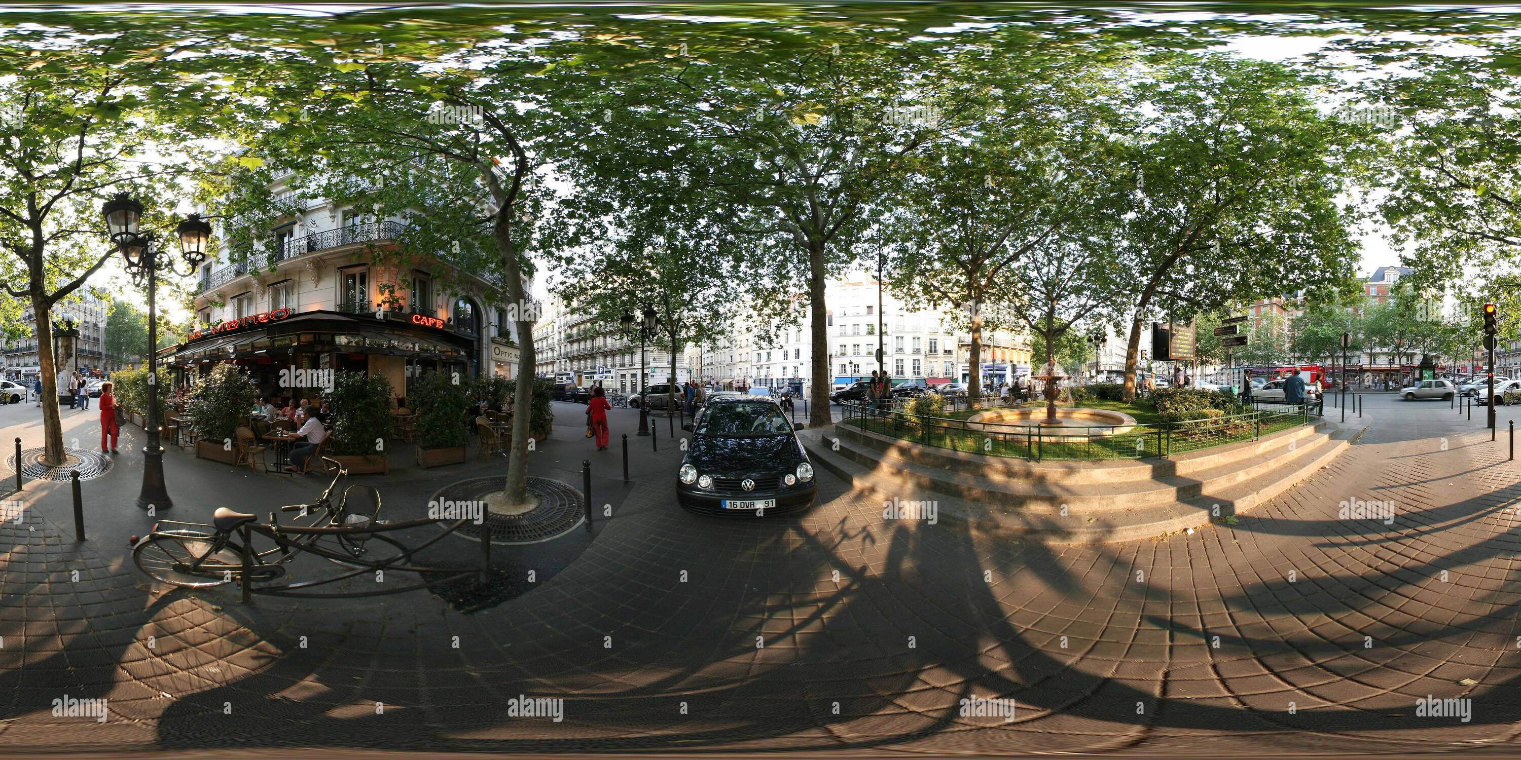 360 Grad Panorama Ansicht von Place Maubert