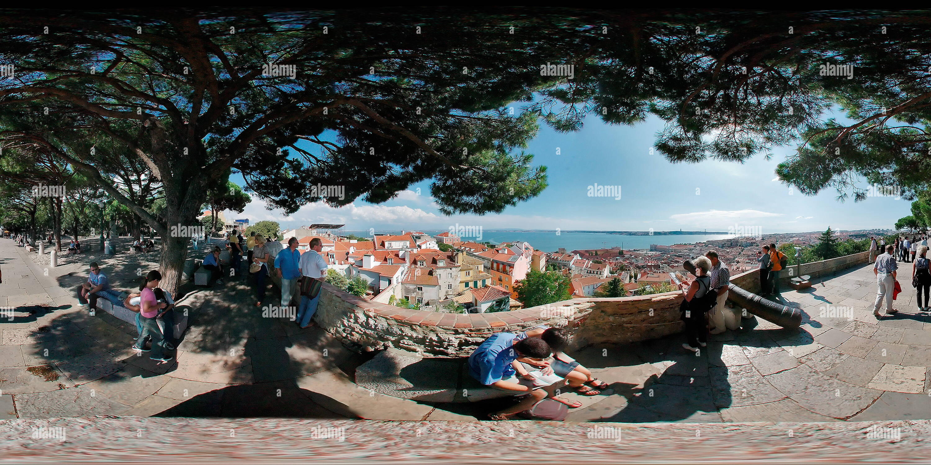 360 Grad Panorama Ansicht von Schloss St. Jorge