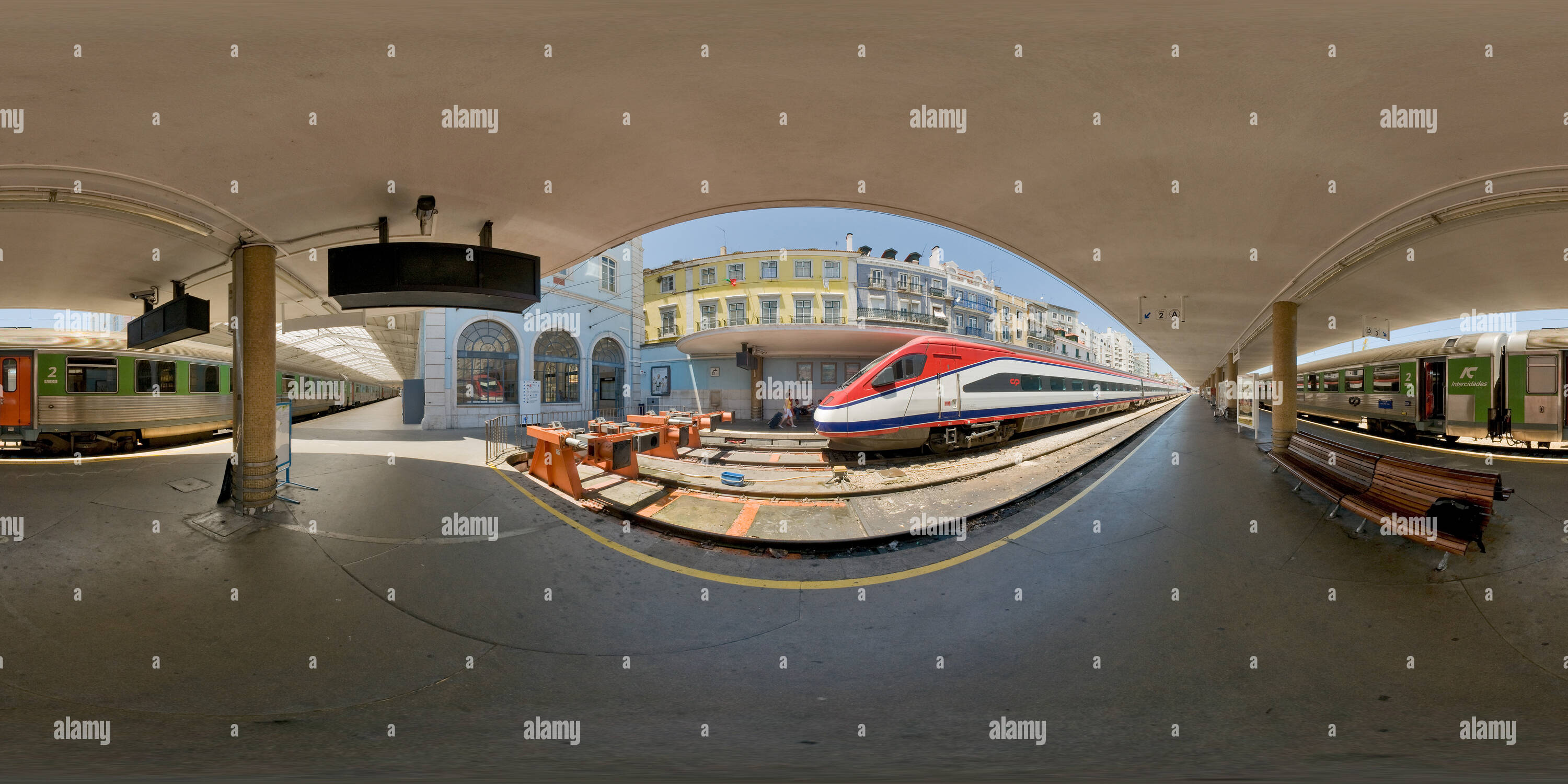 360 Grad Panorama Ansicht von Santa Apolonia Bahnhof