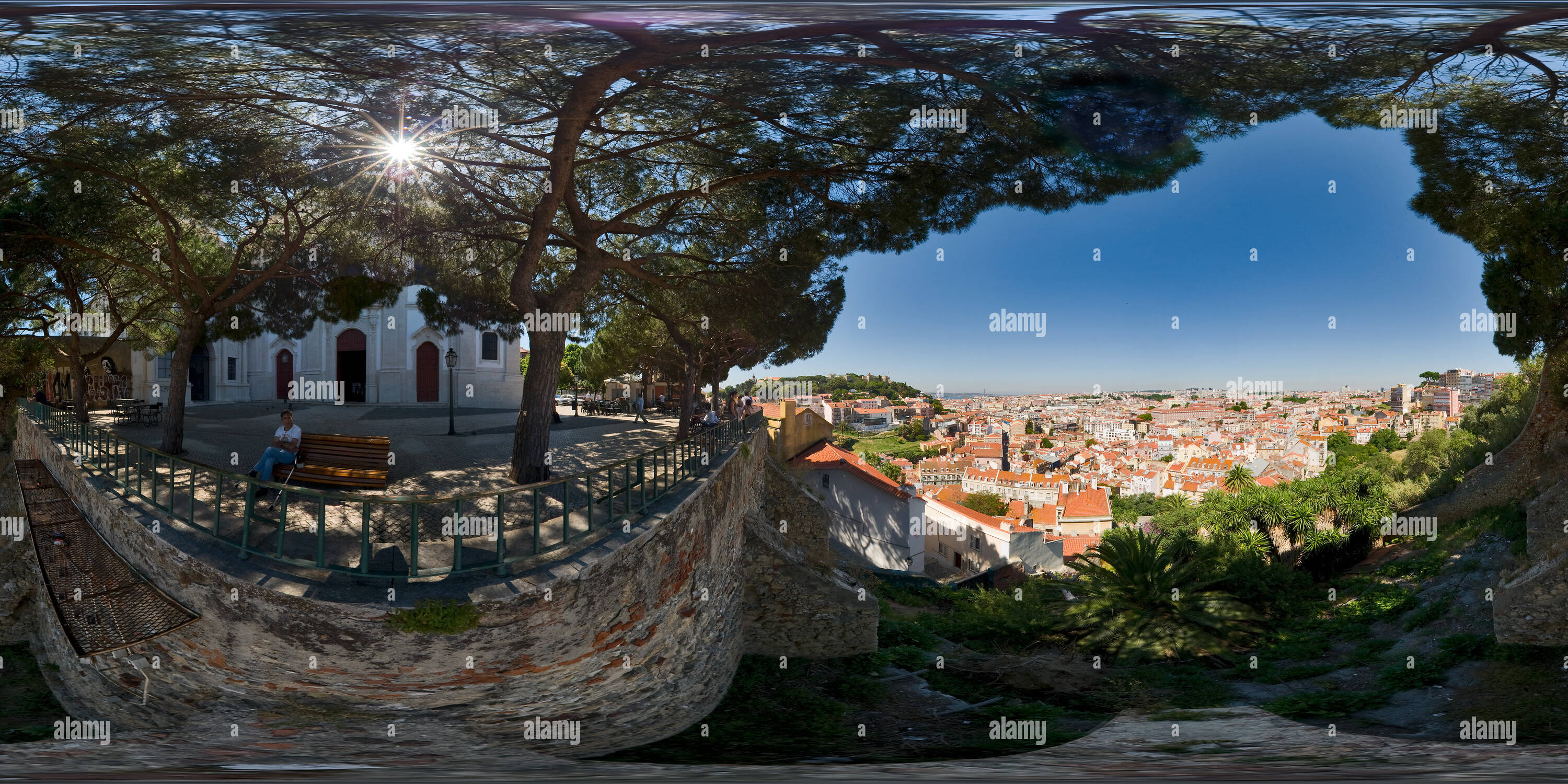 360 Grad Panorama Ansicht von Miradouro da Graça