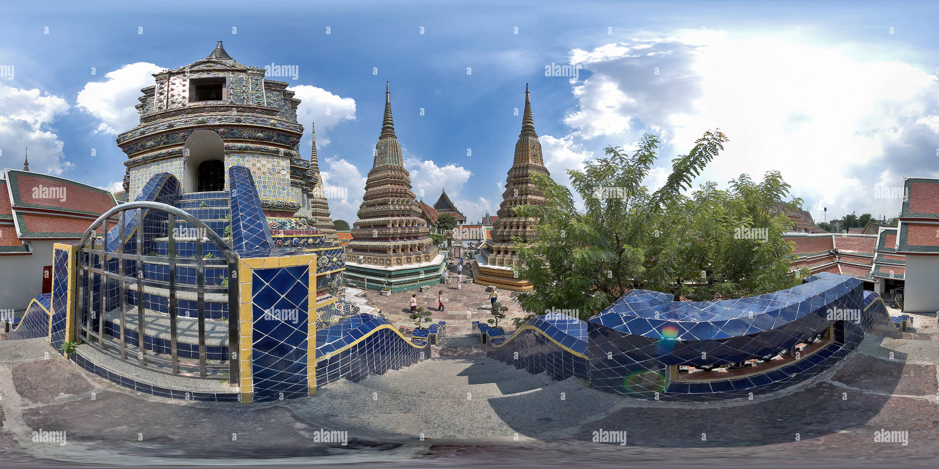 360 Grad Panorama Ansicht von Watpo Tempel 2004