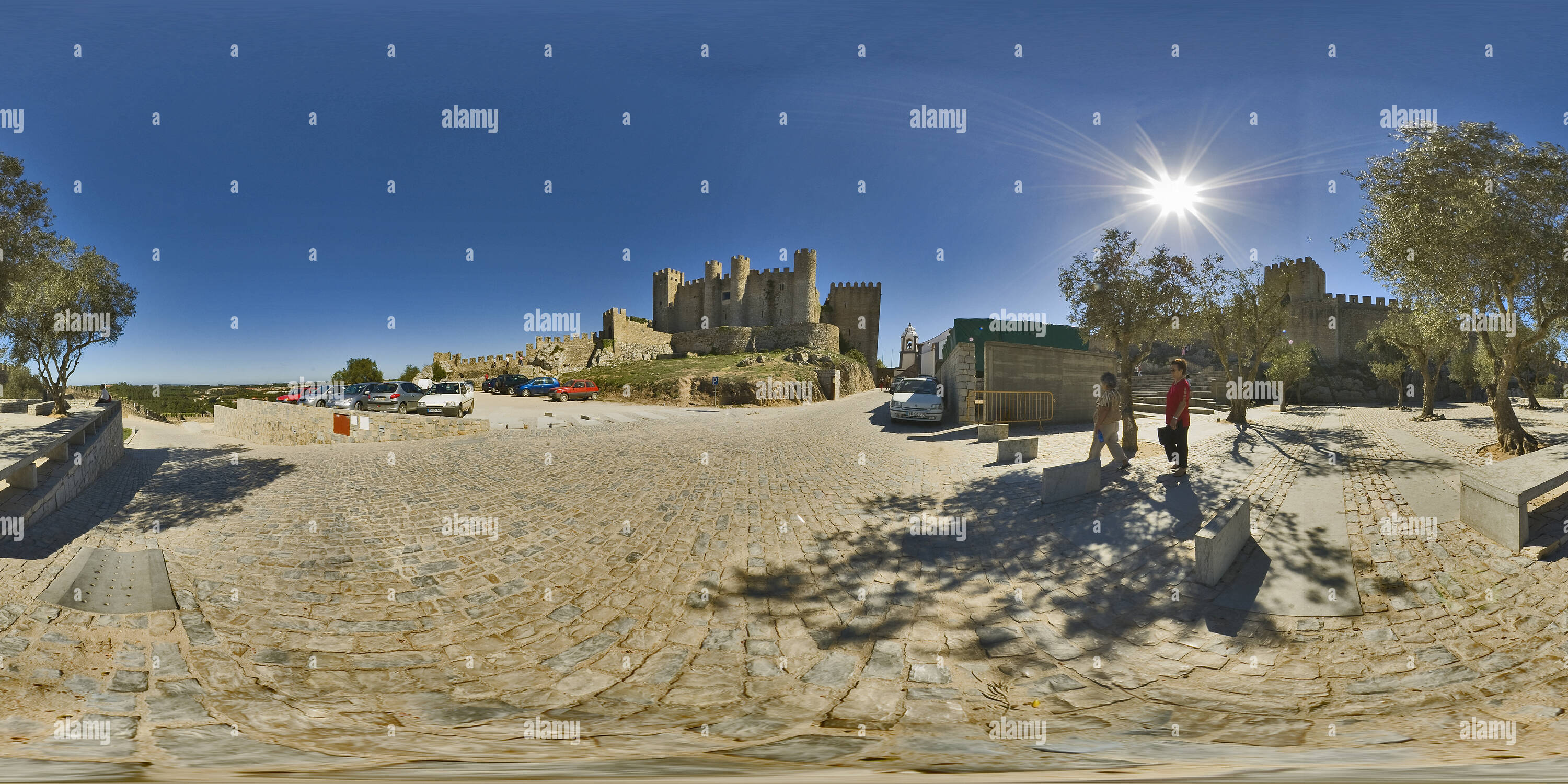 360 Grad Panorama Ansicht von Obidos Schloss