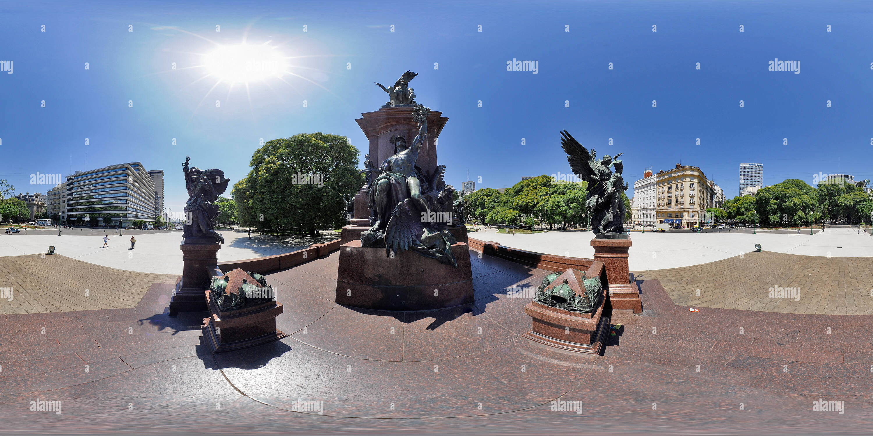 360 Grad Panorama Ansicht von Plaza San Martin