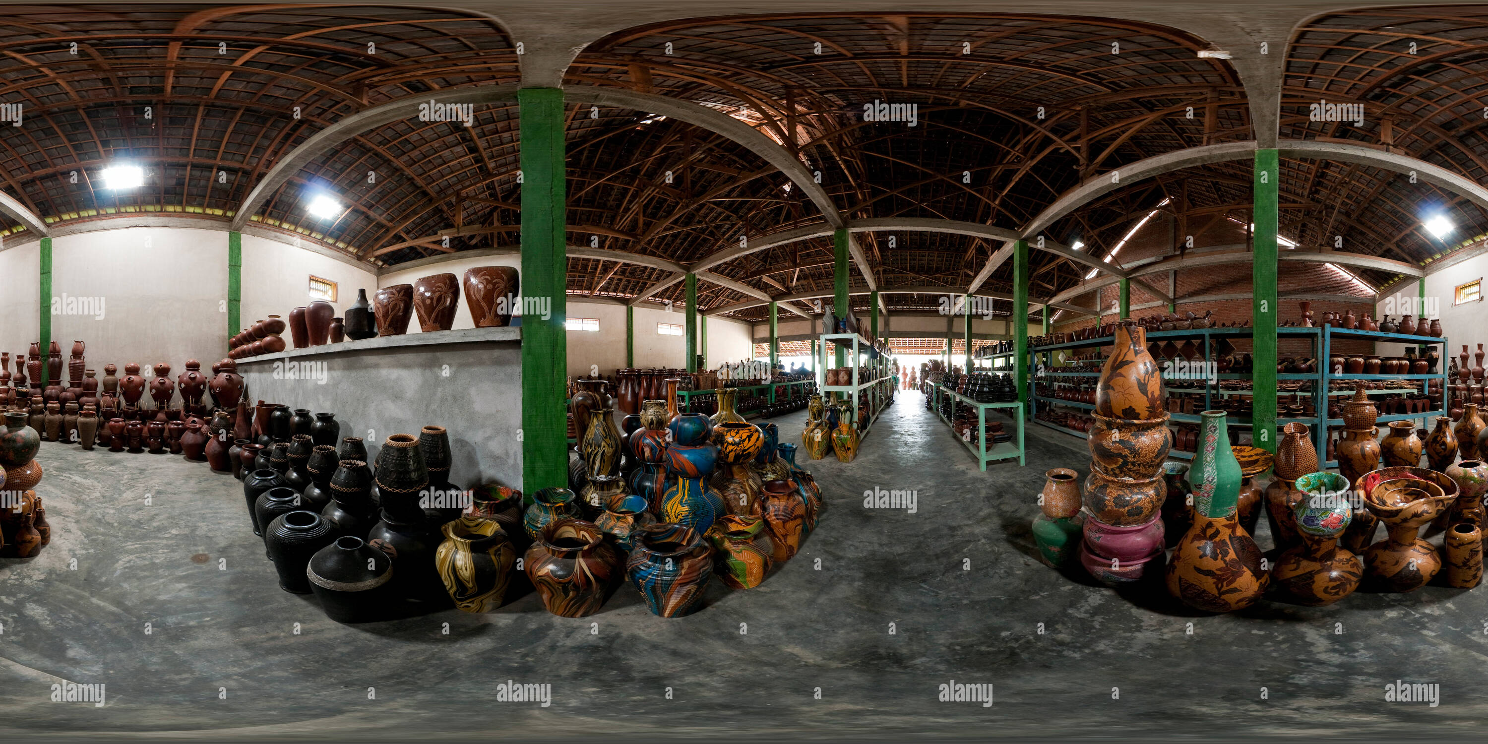 360 Grad Panorama Ansicht von Amaising indonesischen Töpferei