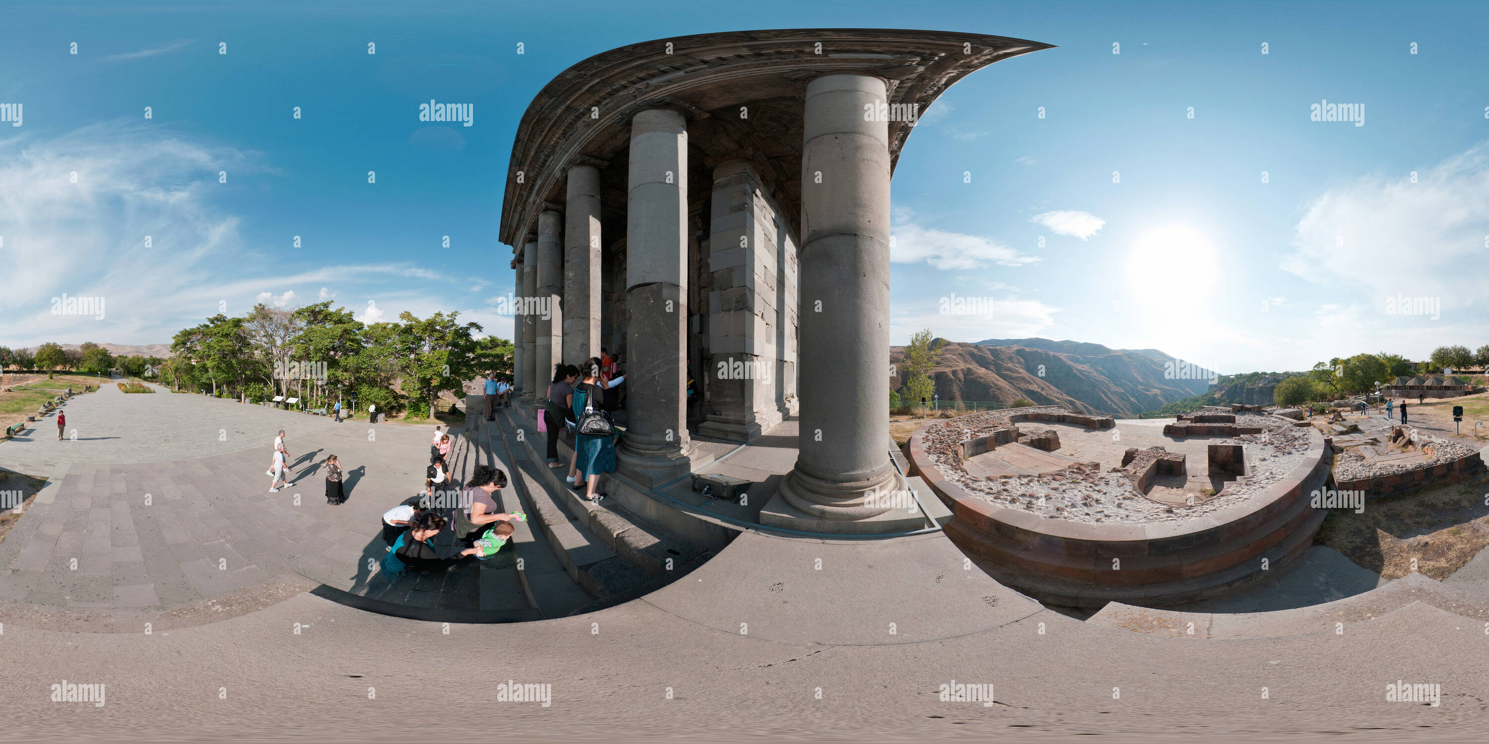 360 Grad Panorama Ansicht von Garni Tempel.