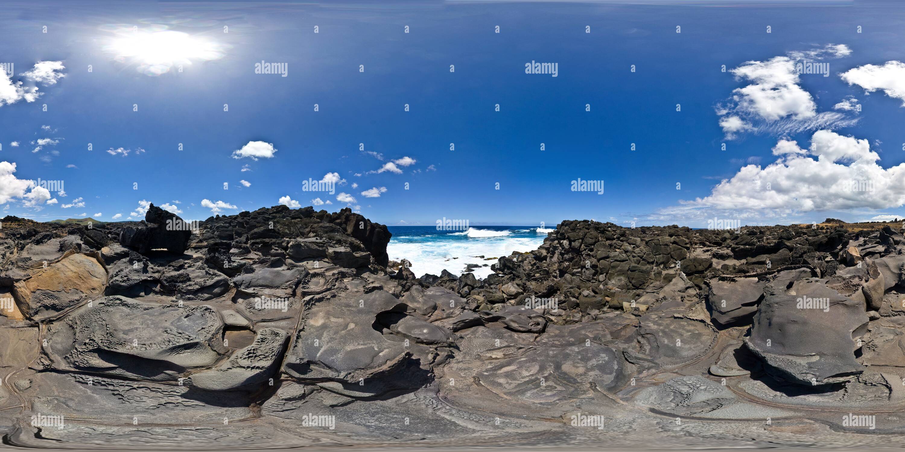 360 Grad Panorama Ansicht von Baja, die Lava