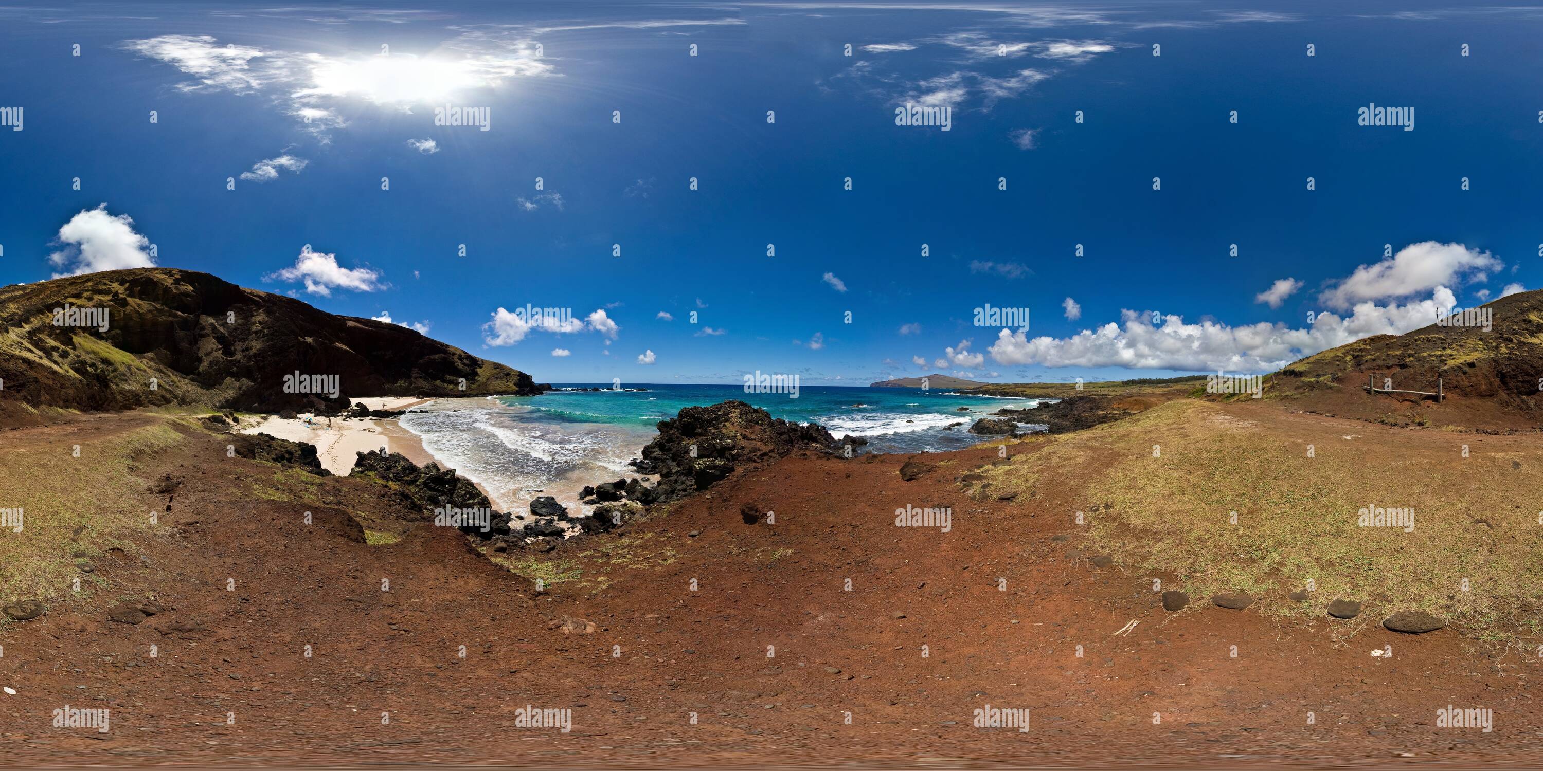 360 Grad Panorama Ansicht von Surfen Ovahe Strand