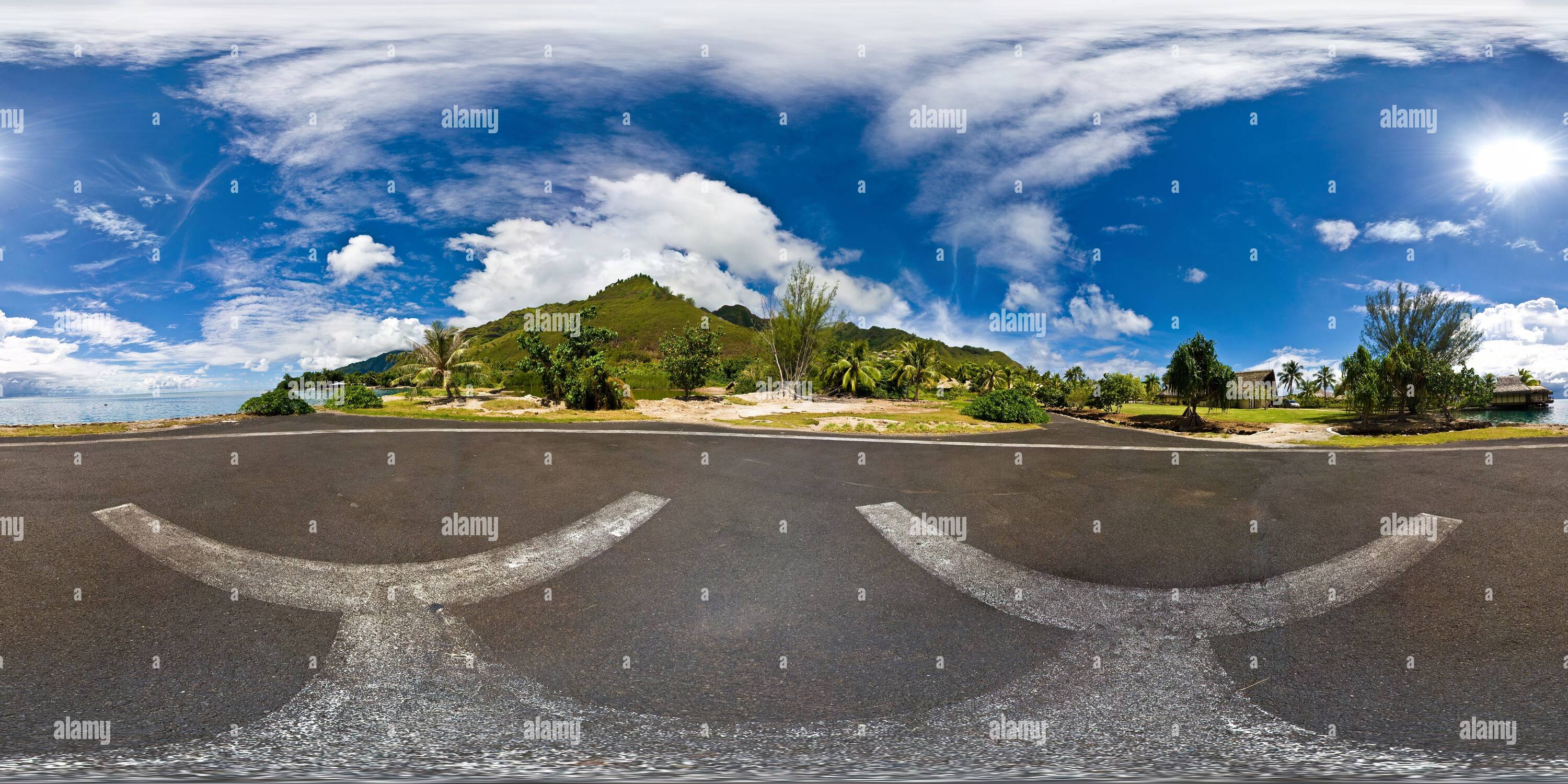 360 Grad Panorama Ansicht von Hubschrauberlandeplatz