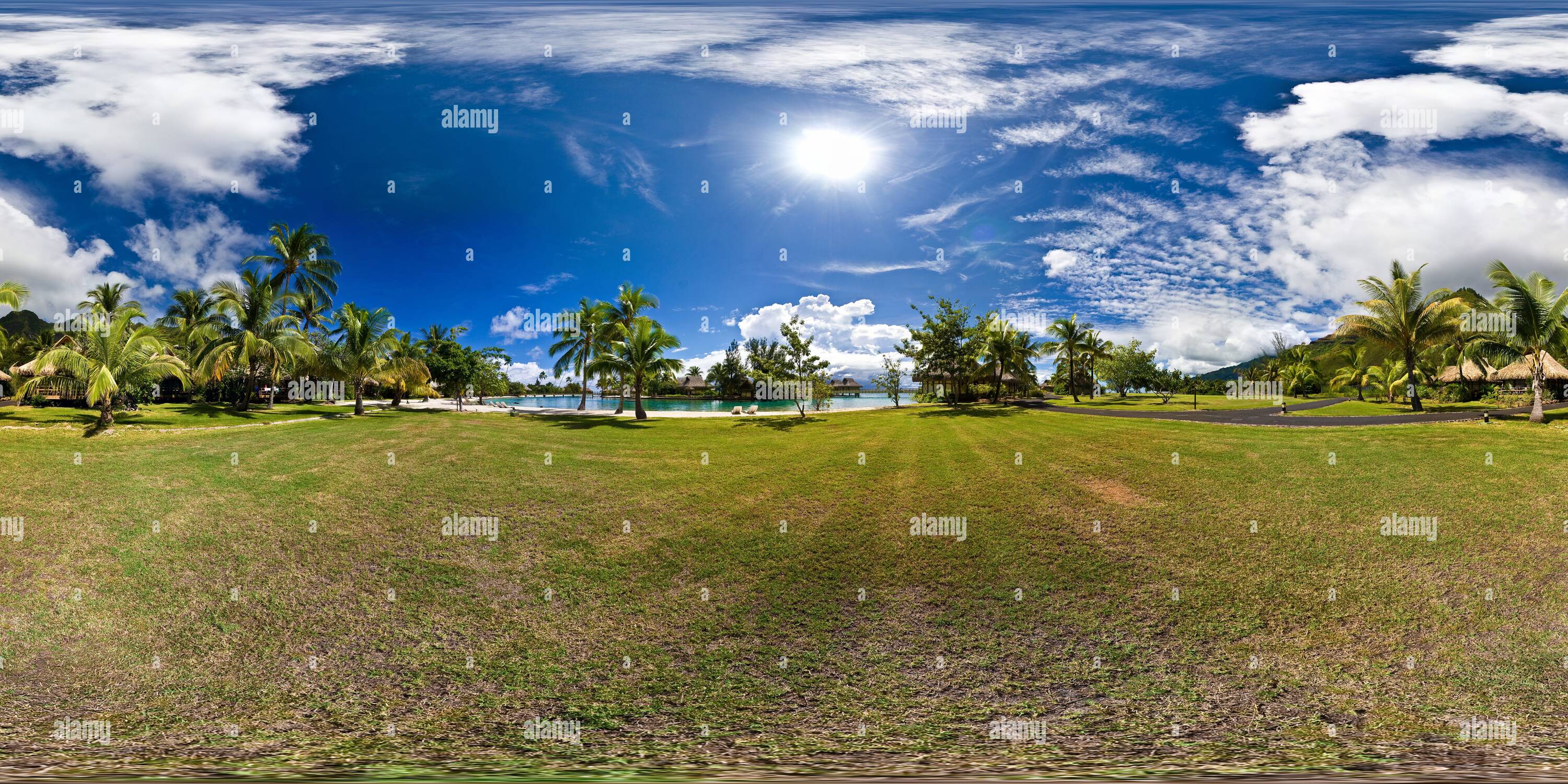 360 Grad Panorama Ansicht von Weit weg Garten