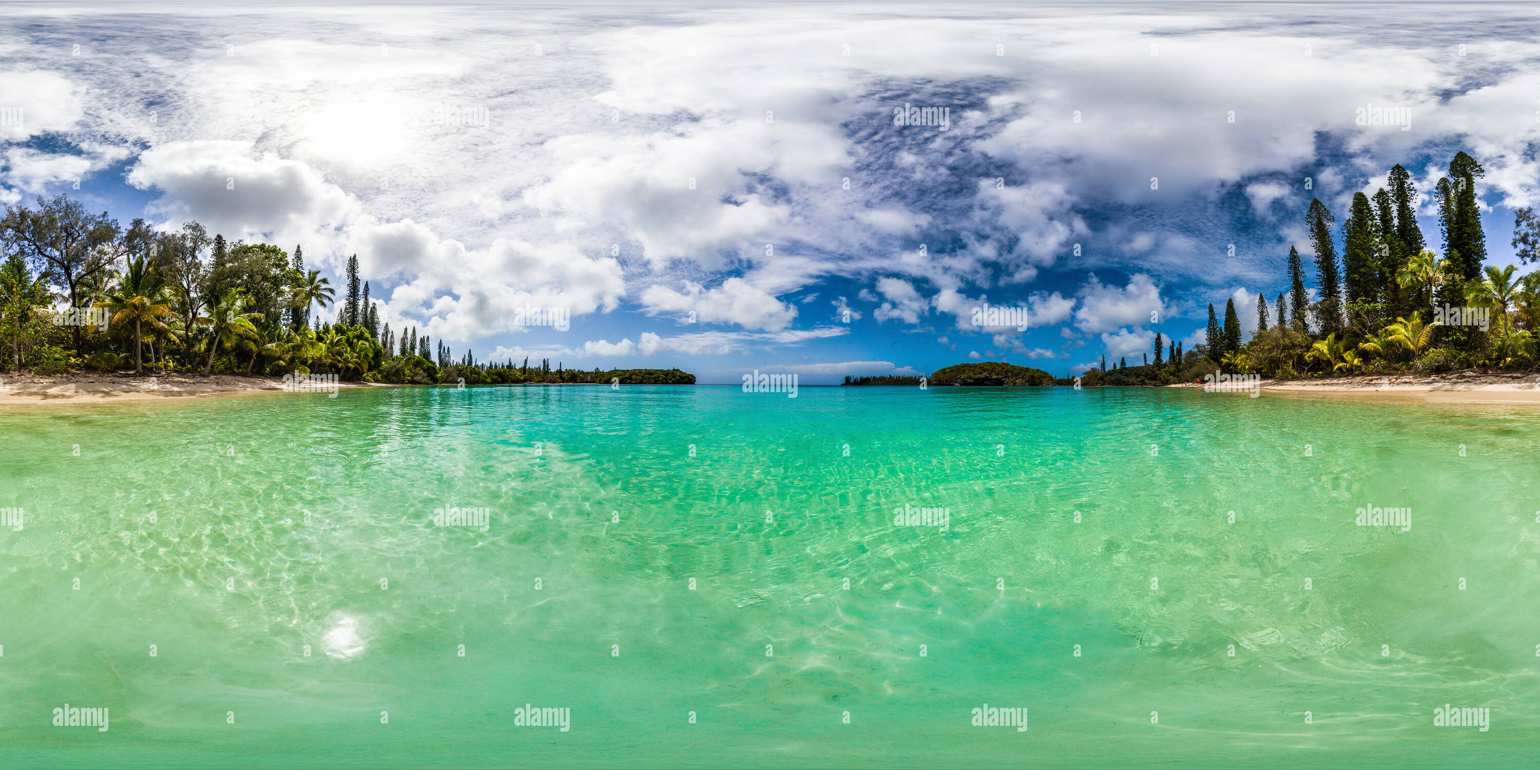 360 Grad Panorama Ansicht von Ile des Pins: Kaa Nuë Mera Bay