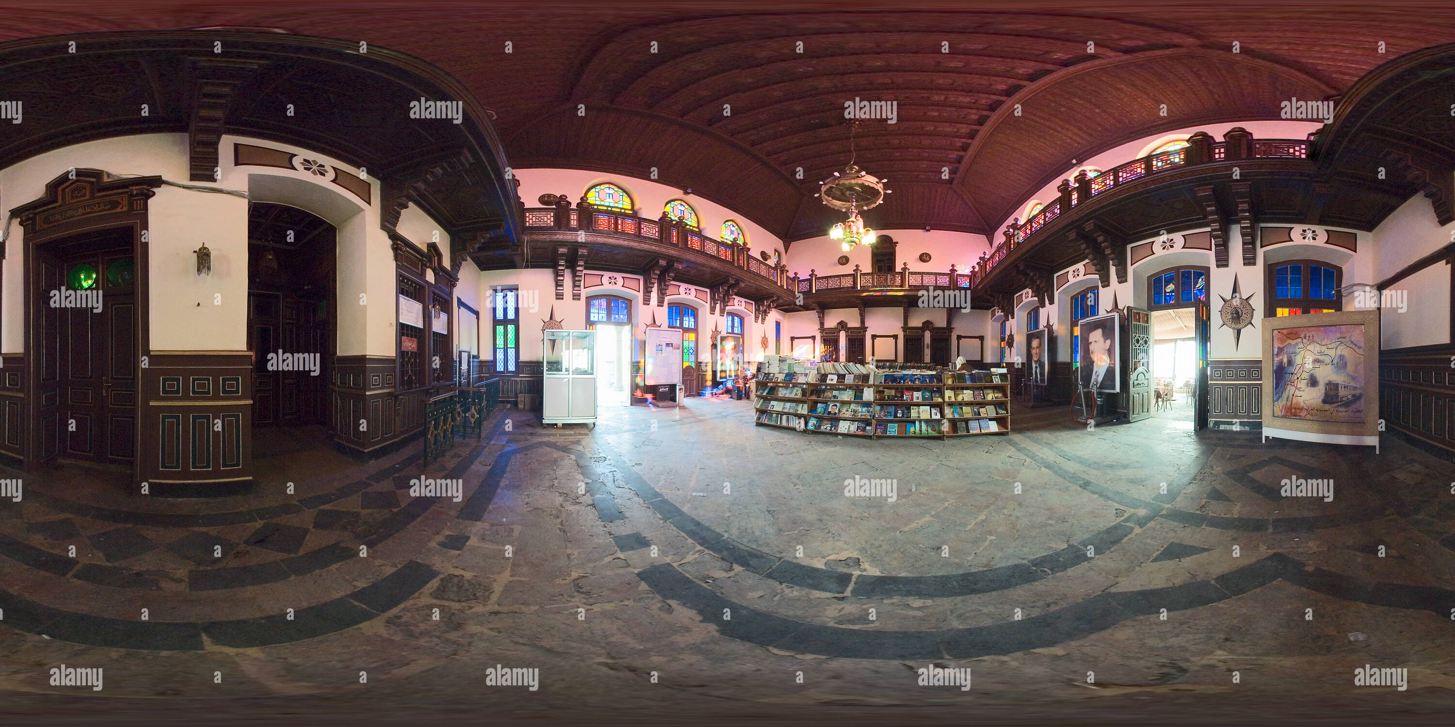 360 Grad Panorama Ansicht von Hejaz Bahnhof Damaskus