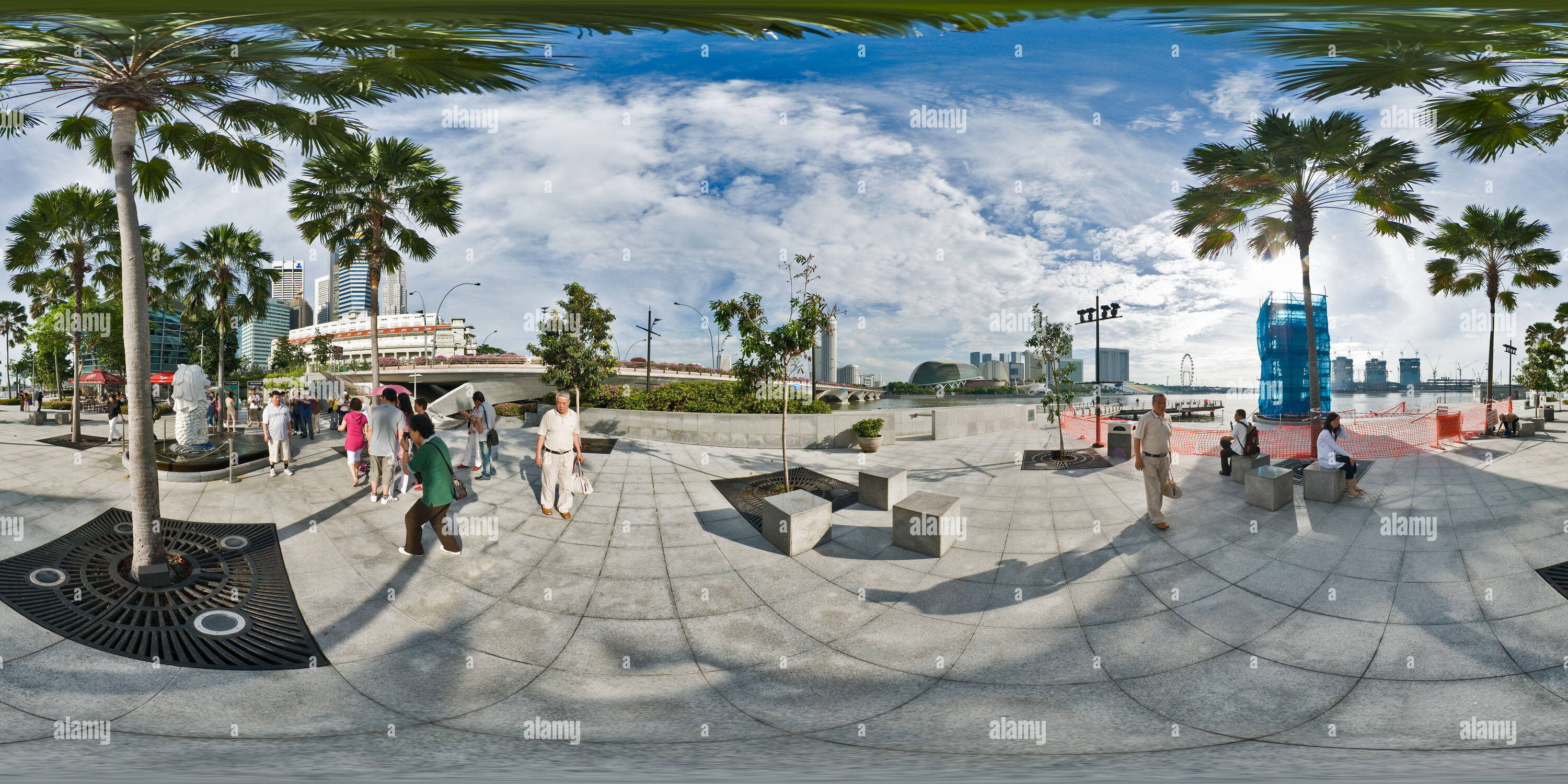 360 Grad Panorama Ansicht von Kleiner Merlion