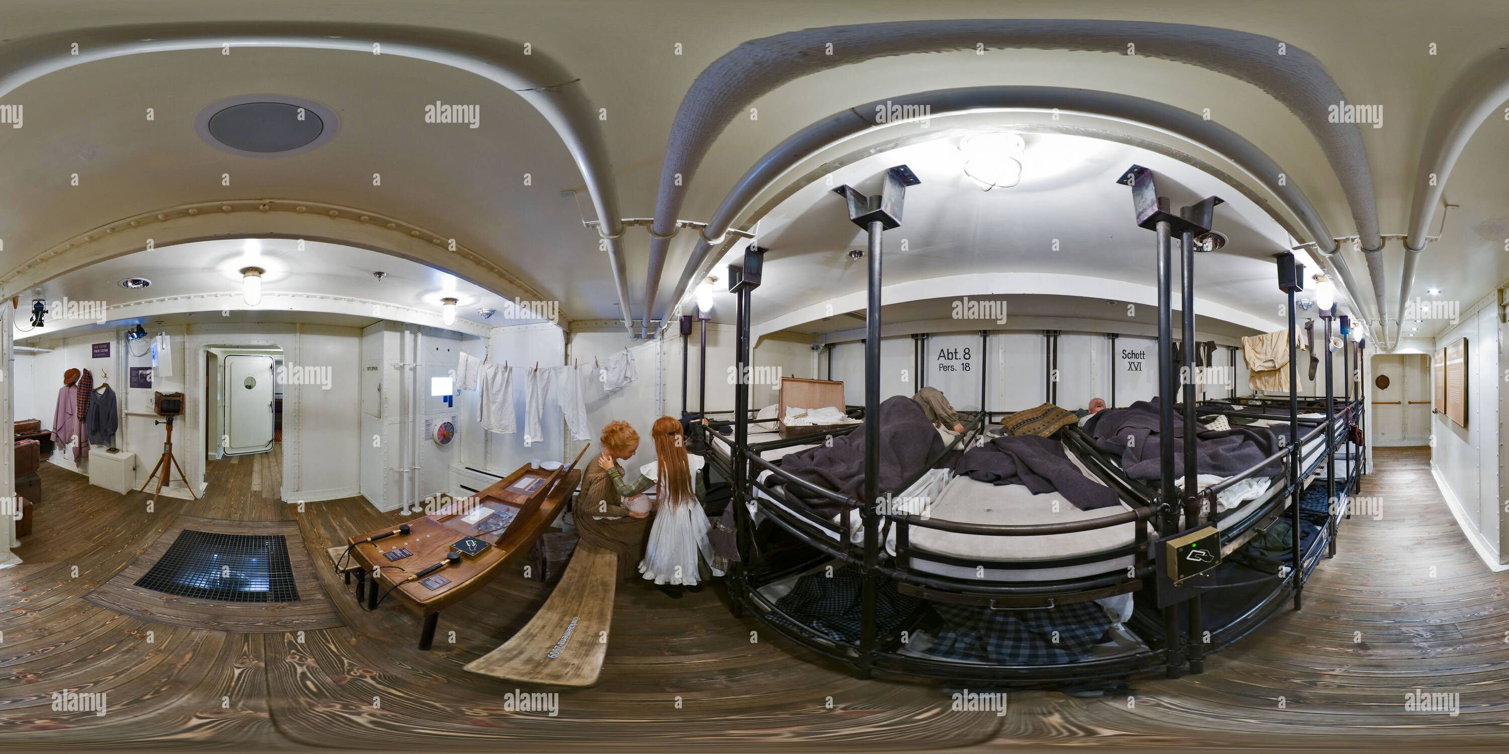 360 Grad Panorama Ansicht von 2. klasse Unterkünfte