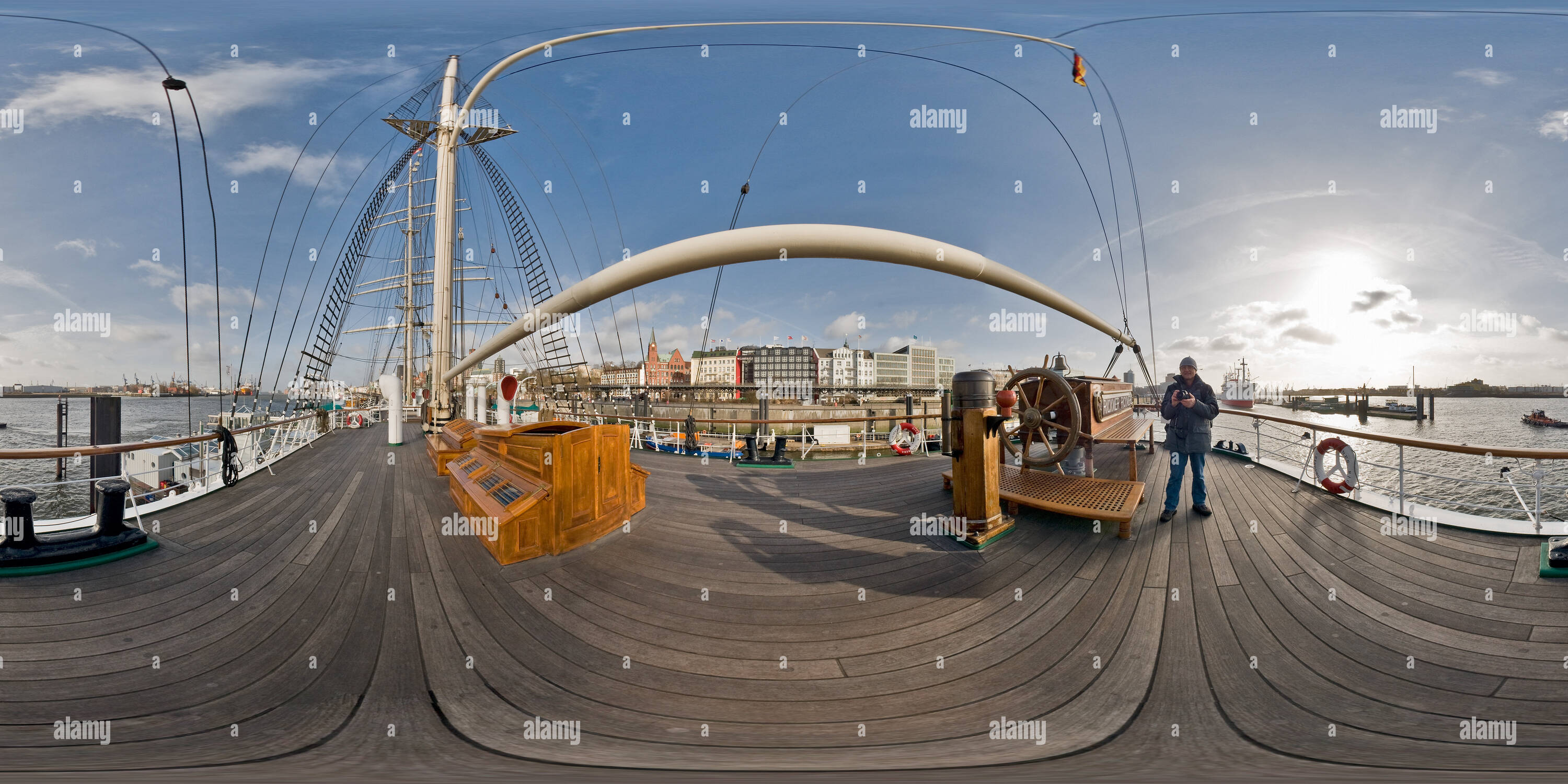 360 Grad Panorama Ansicht von Die Rickmer Rickmers Sailship