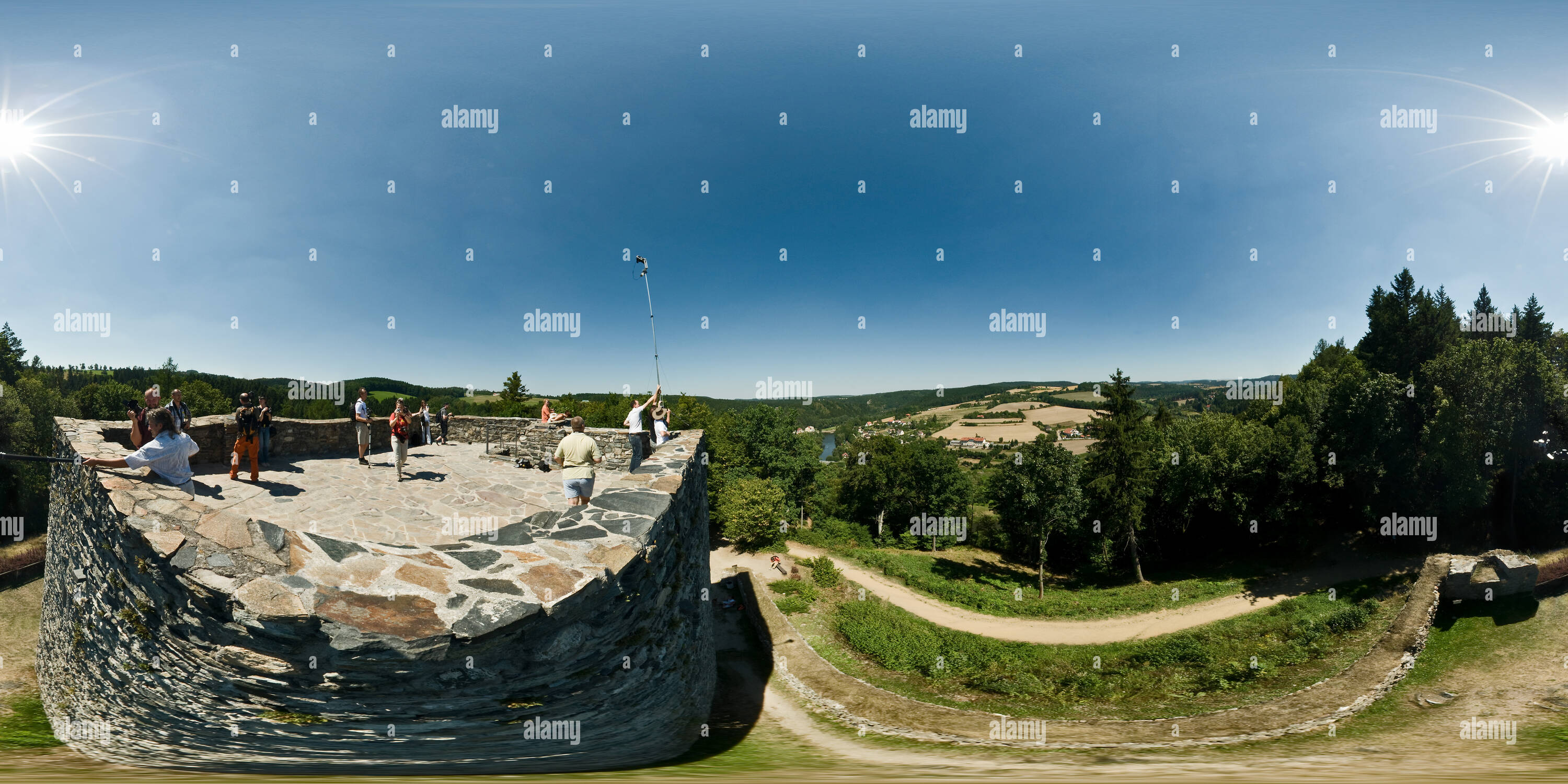 360 Grad Panorama Ansicht von Cesky: Burg Äœeský Schloss