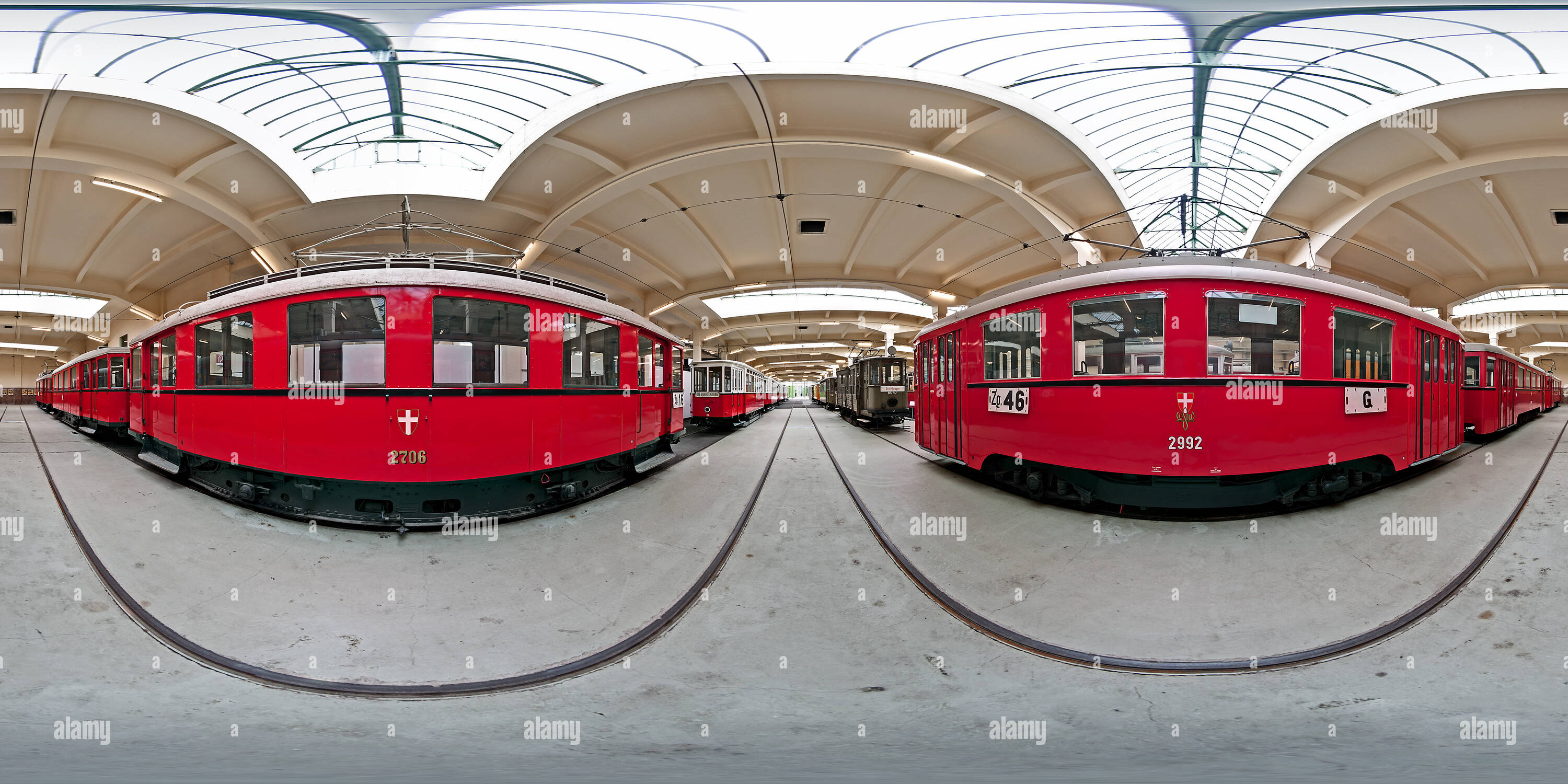 360 Grad Panorama Ansicht von Wiener Stadtbahnwagen