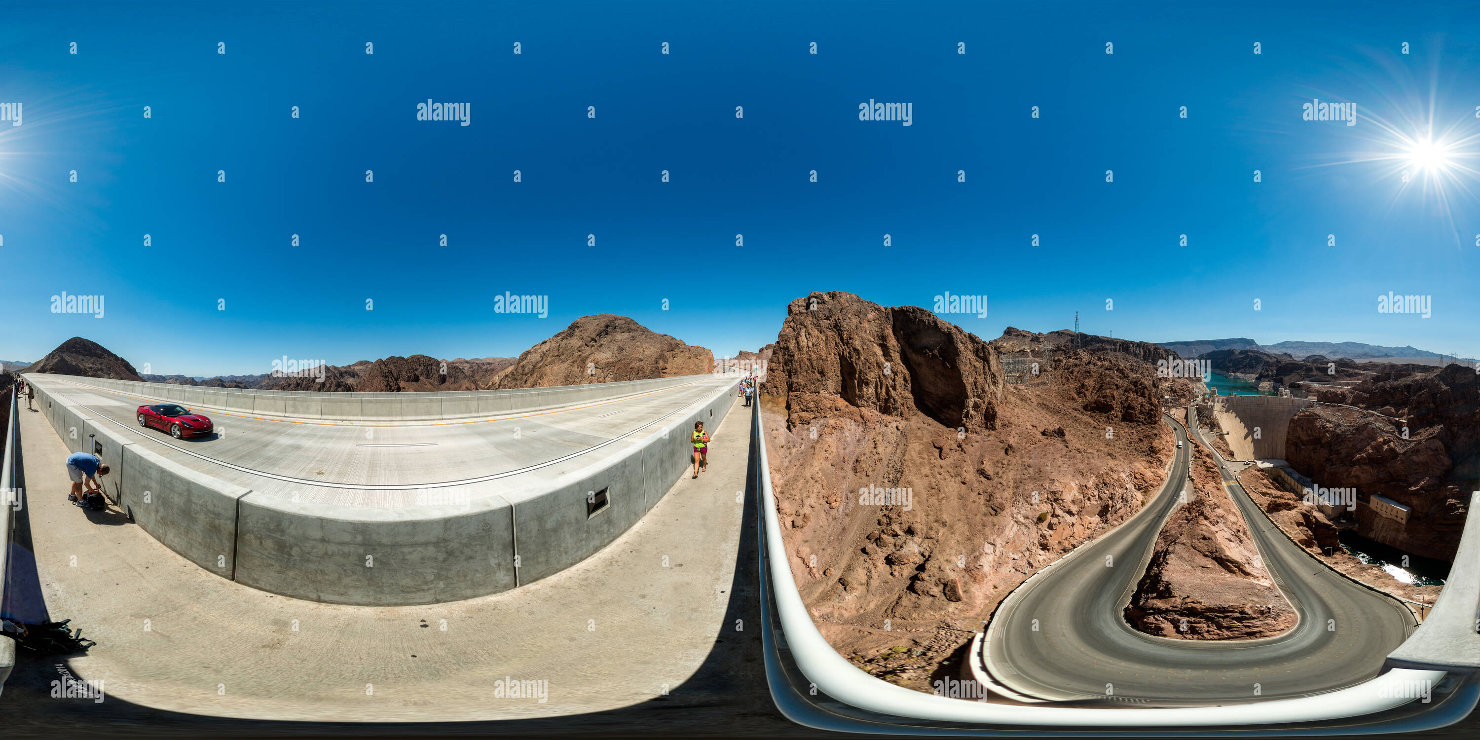 360 Grad Panorama Ansicht von Hoover Dam - Colorado River Arizona